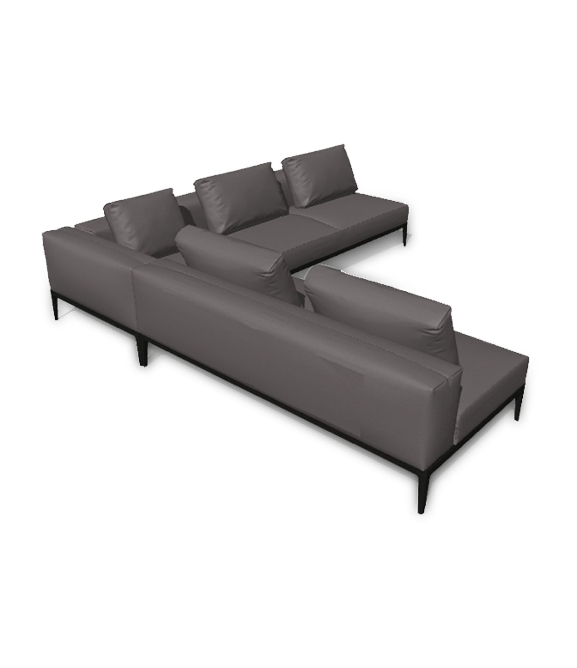 Grid 3 Piece Armless Sectional Configuration