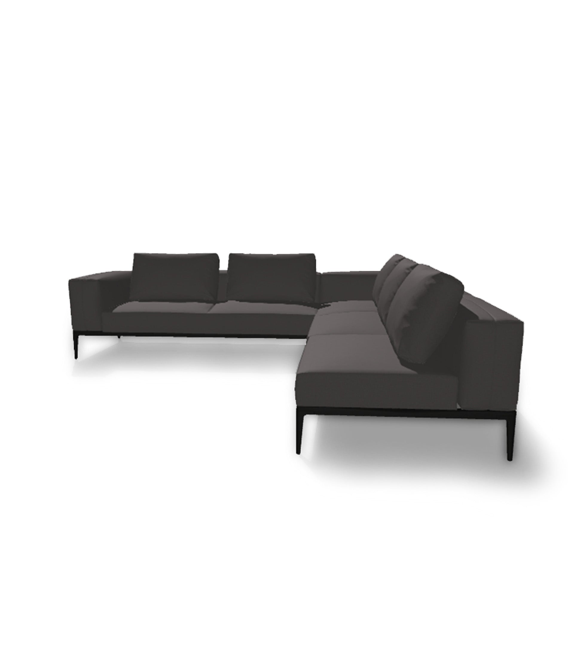 Grid 3 Piece Sectional With Open End Configuration