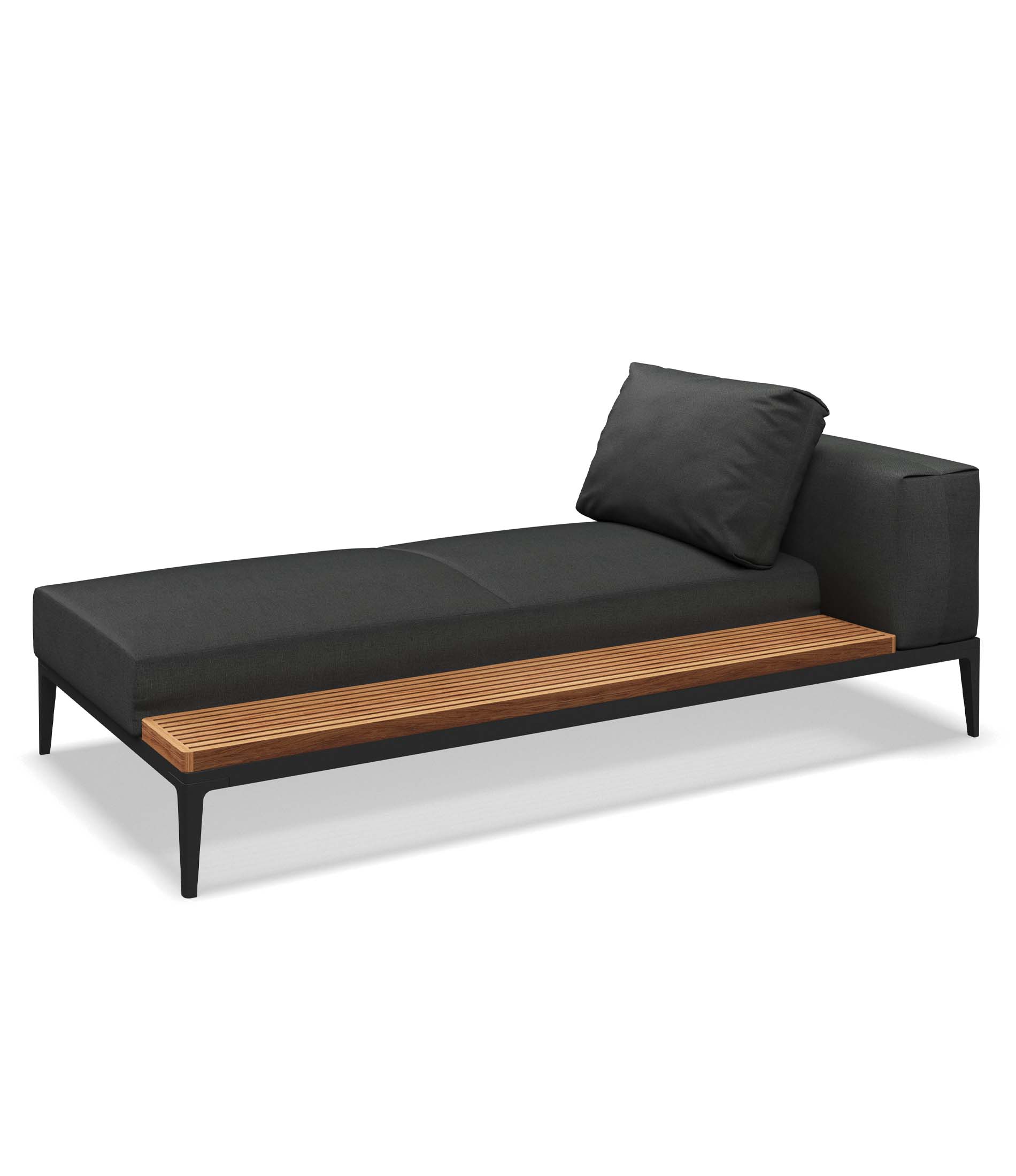 Grid Chaise Unit - Teak