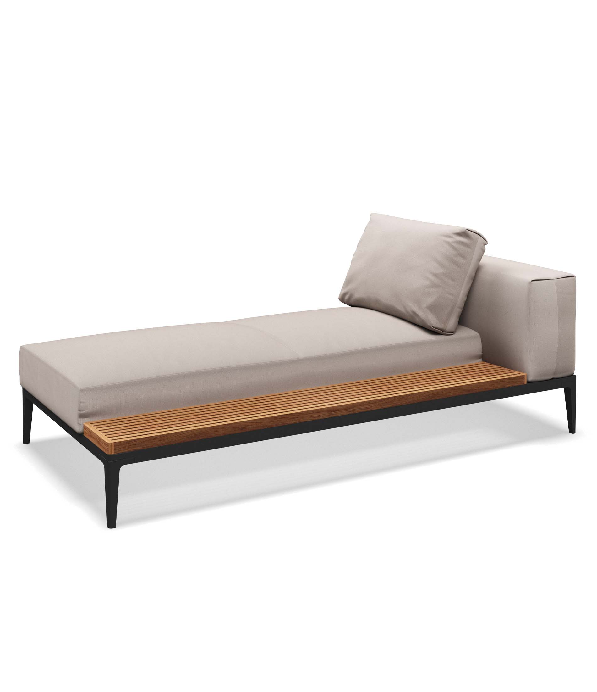 Grid Chaise Unit - Teak