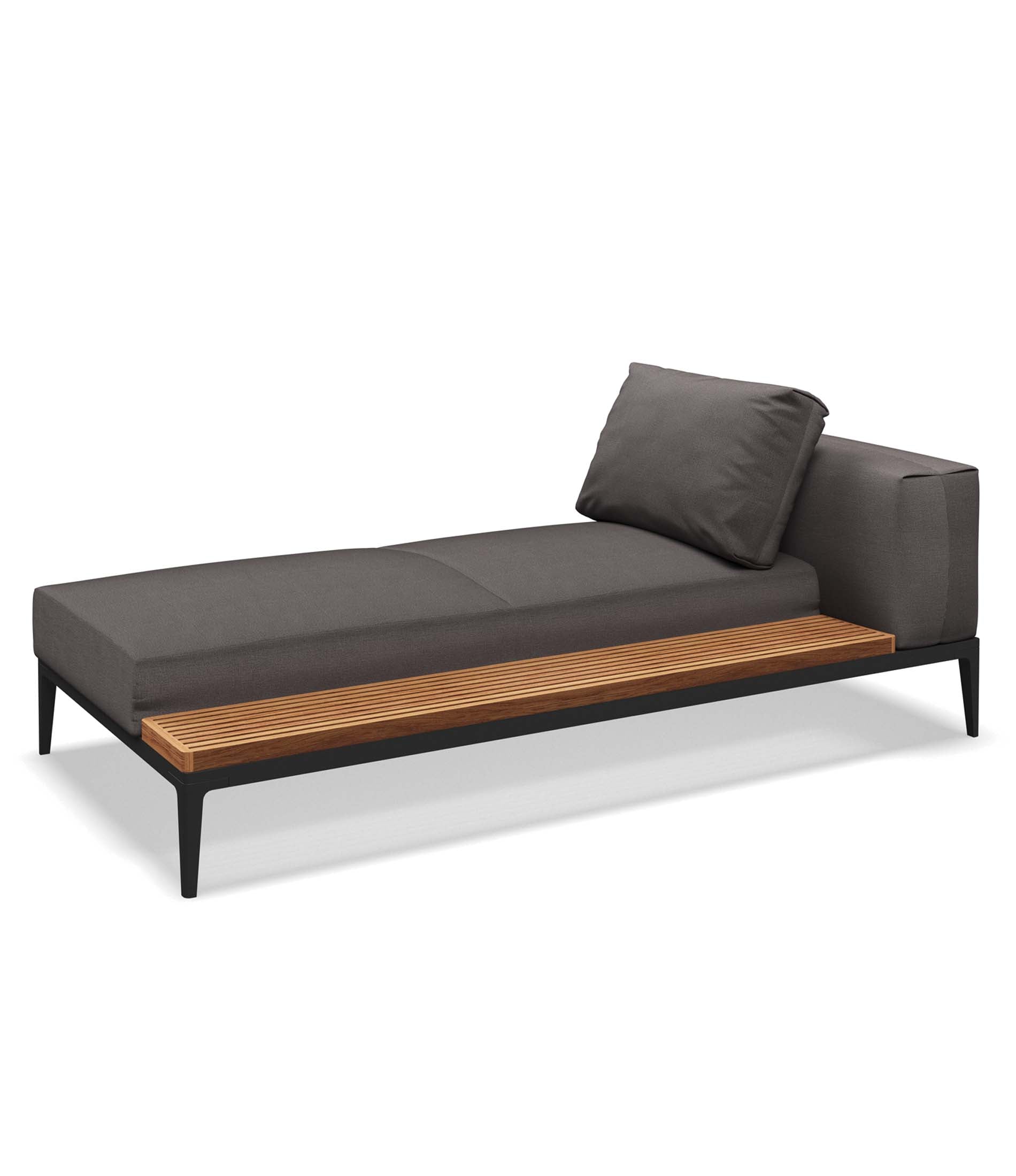 Grid Chaise Unit - Teak