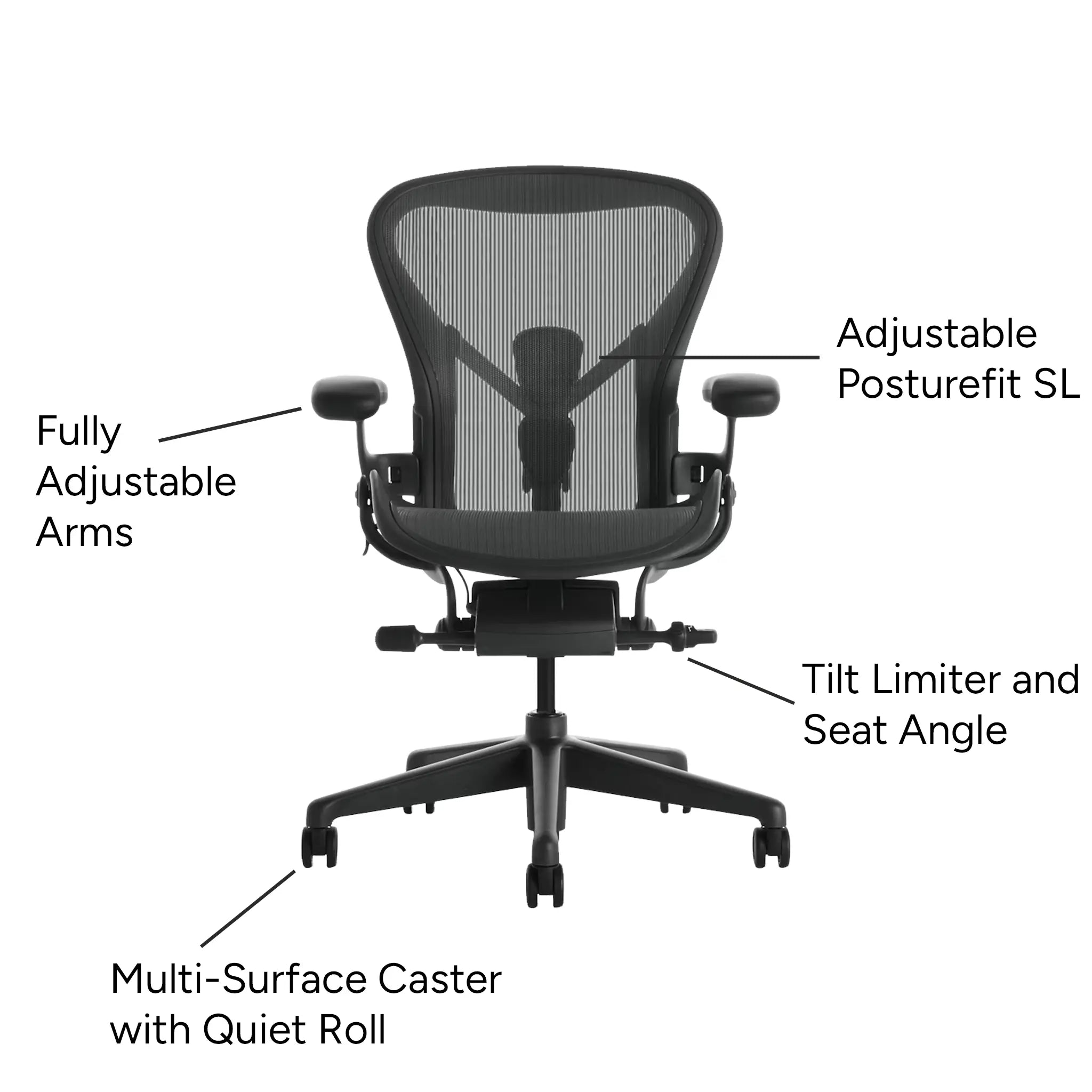 Aeron® Remastered 椅 - 石墨灰或缟玛瑙