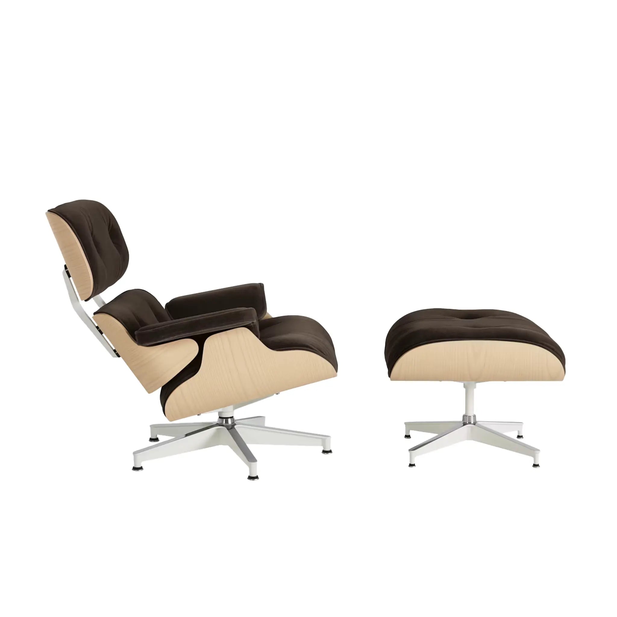 Eames® Lounge Chair and Ottoman White Ash