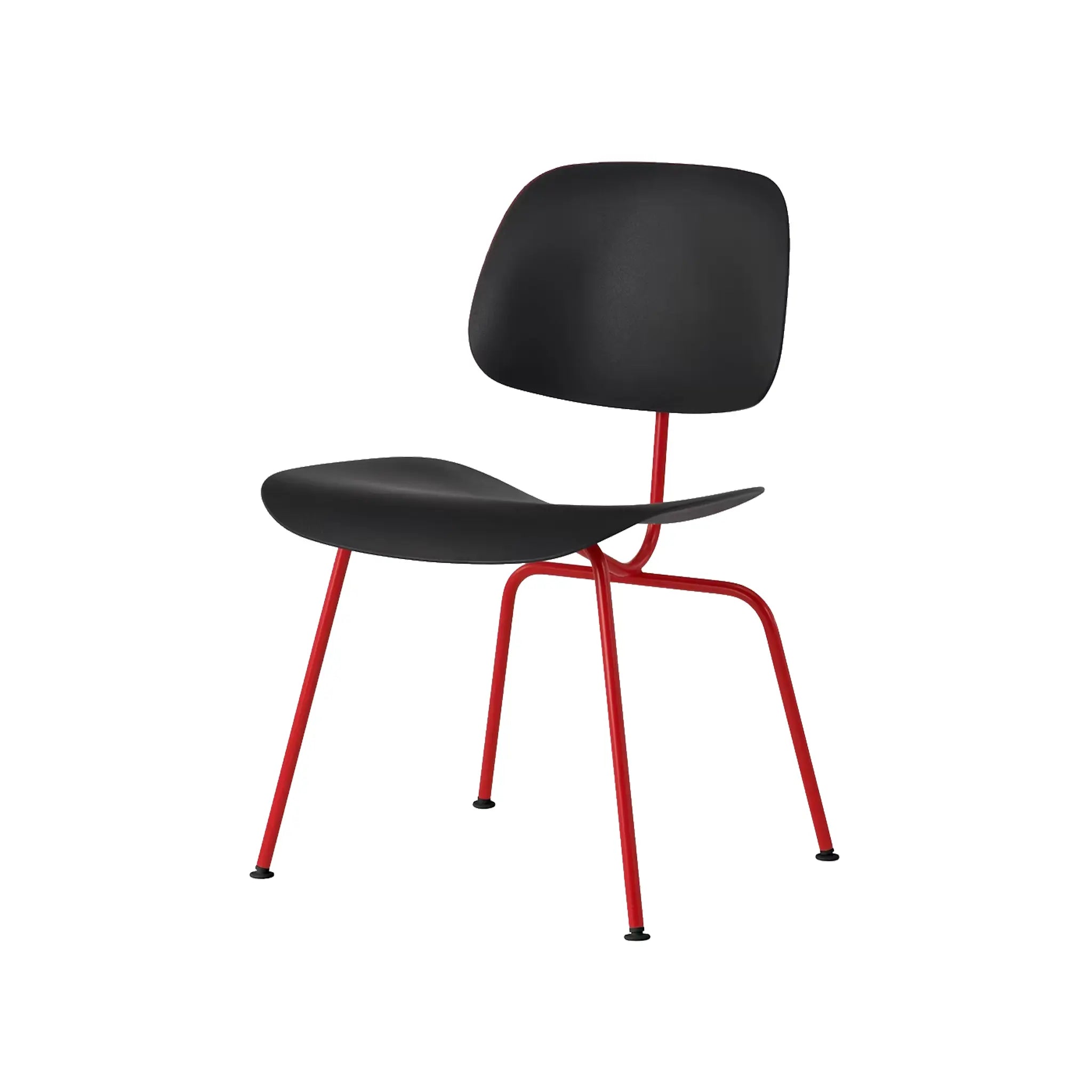 Eames® 塑料模压餐椅,带金属底座