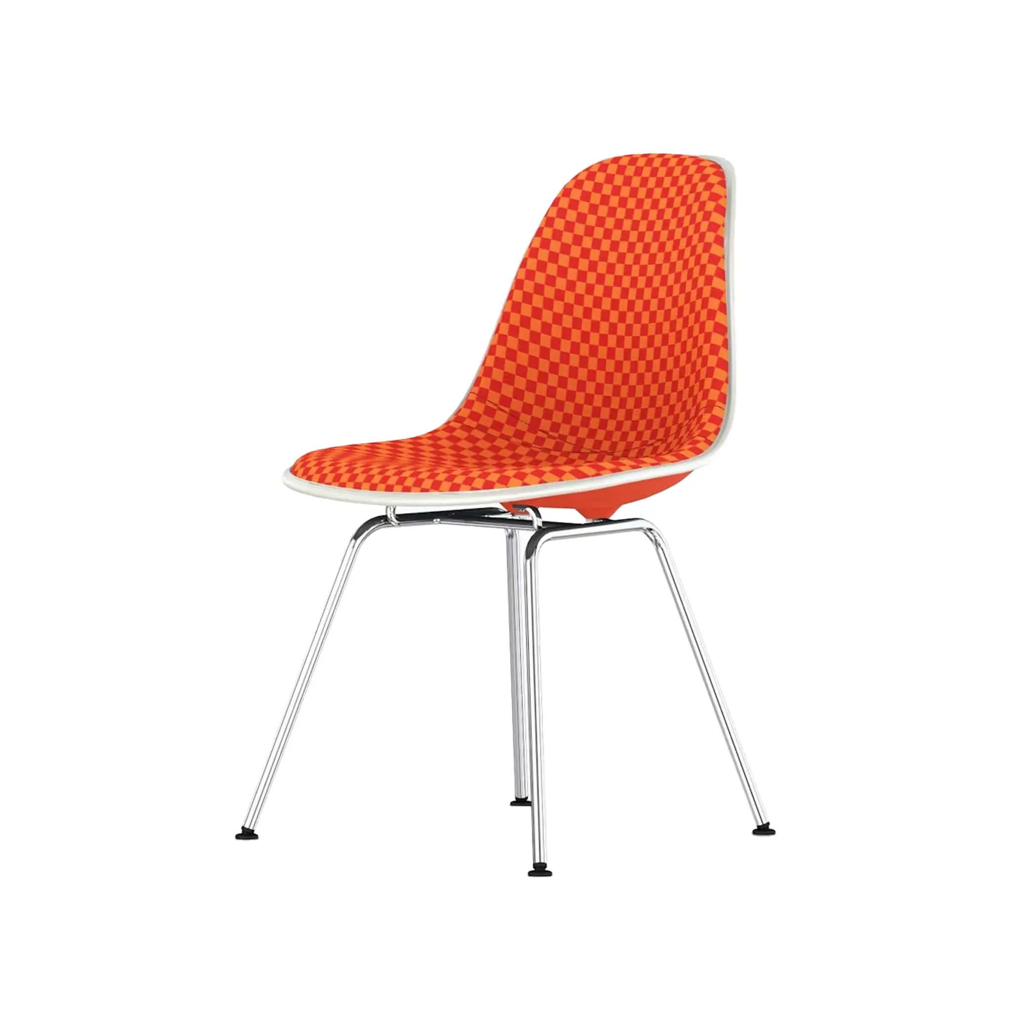Eames® Molded Plastic Side Chair, 4-Leg Base - Upholstered
