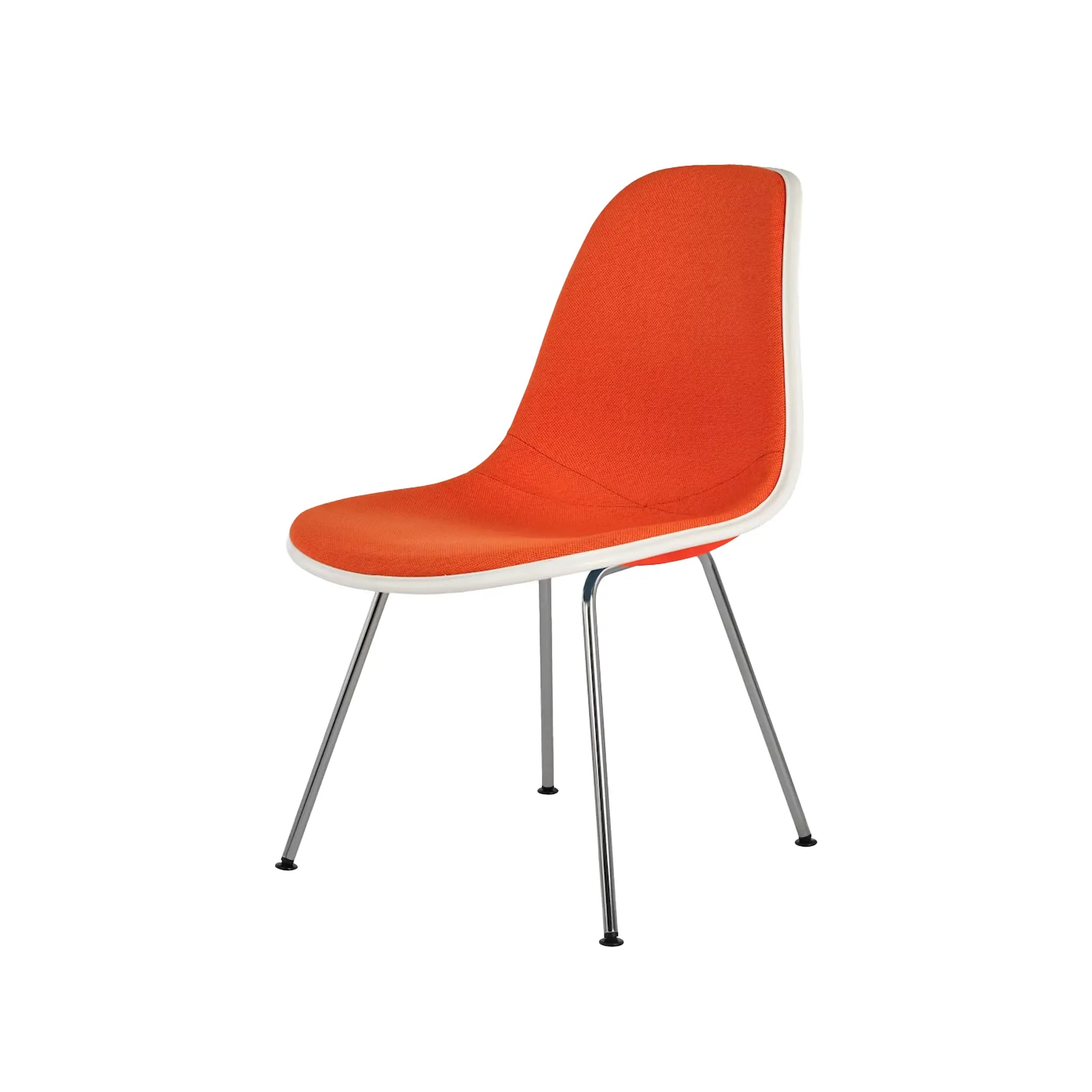 Eames® Molded Plastic Side Chair, 4-Leg Base - Upholstered
