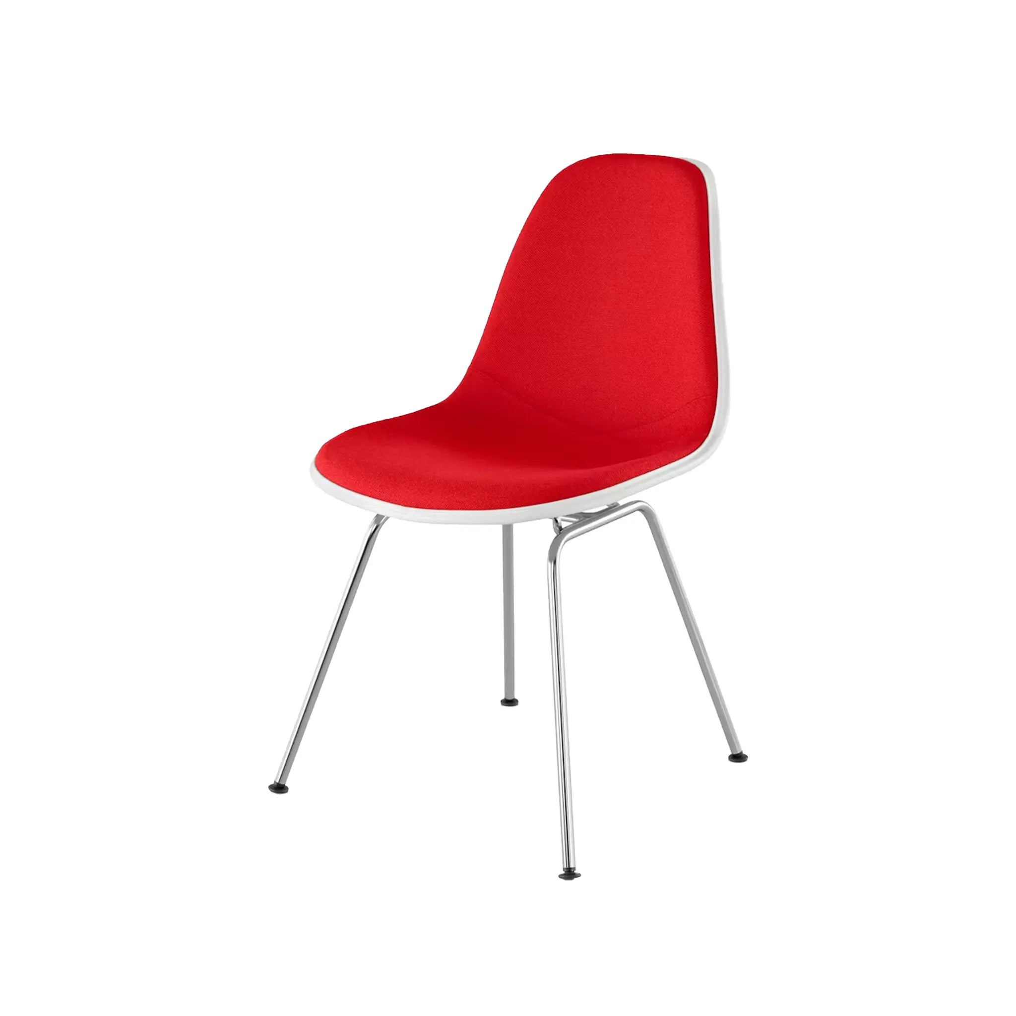 Eames® Molded Plastic Side Chair, 4-Leg Base - Upholstered