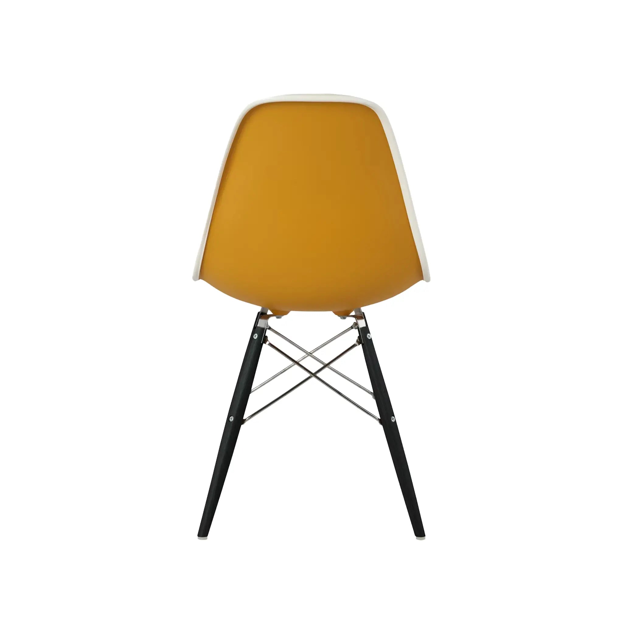 Eames® Molded Plastic Side Chair, Ebony Dowel Base - Upholstered