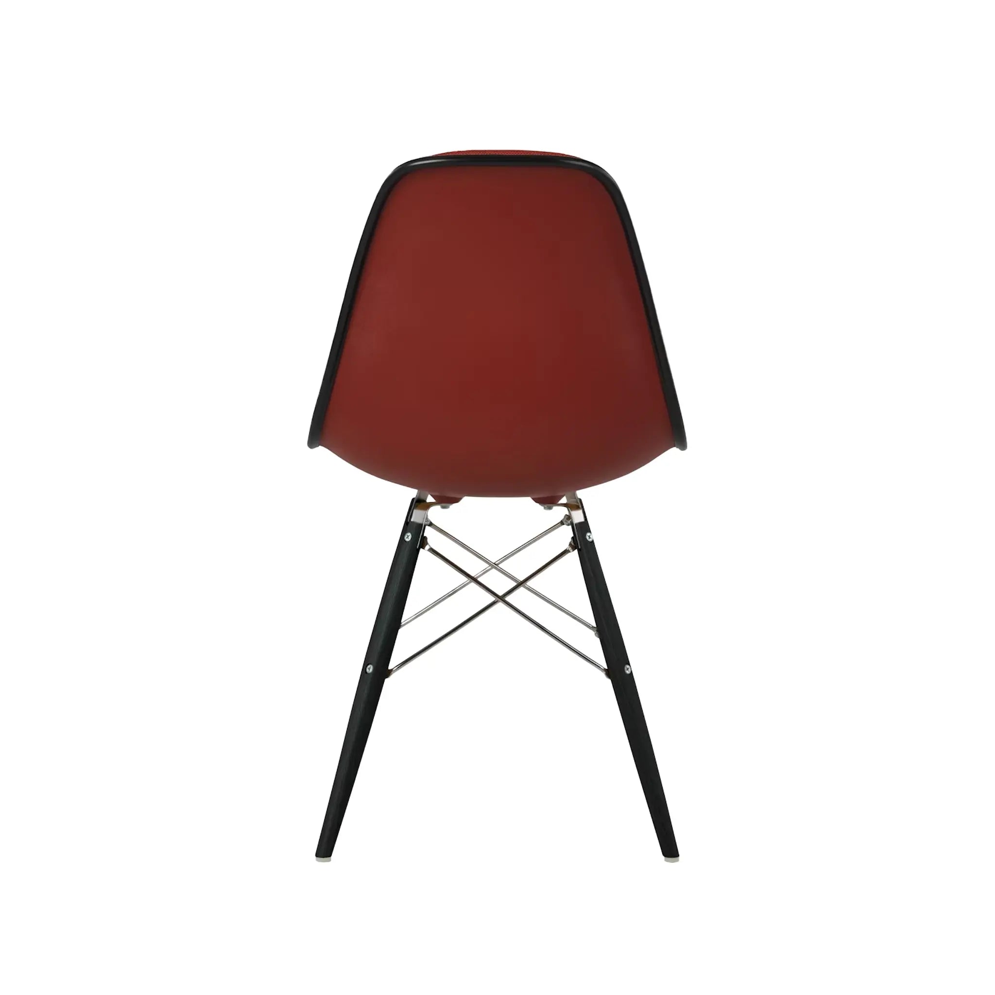 Eames® Molded Plastic Side Chair, Ebony Dowel Base - Upholstered