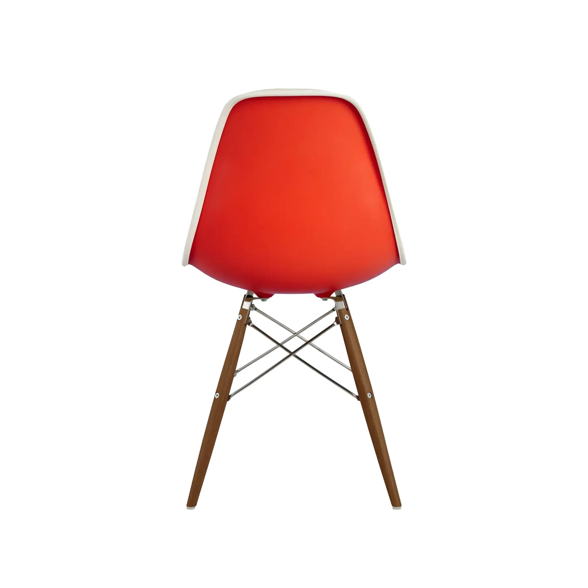Eames® Molded Plastic Side Chair, Walnut Dowel Base - Upholstered