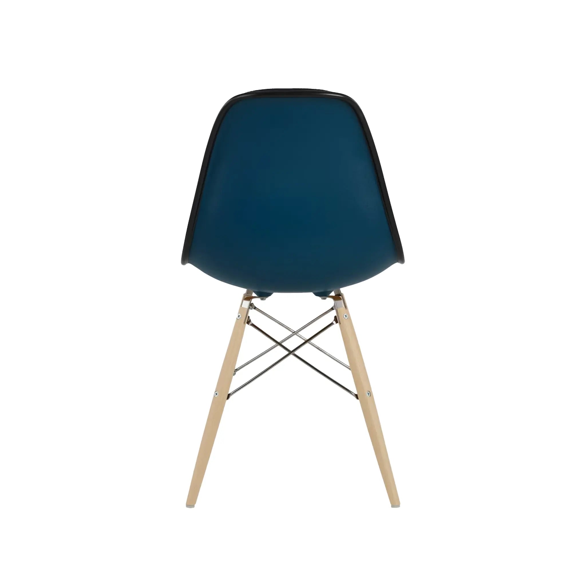 Eames® Molded Plastic Side Chair, White Ash Dowel Base - Upholstered