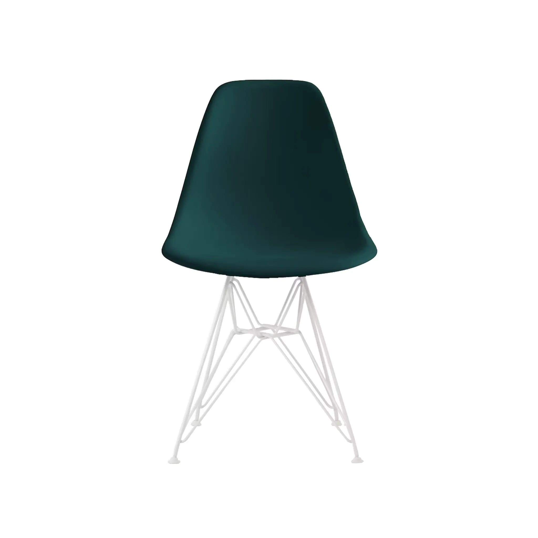 Eames® 模压塑料边椅,金属丝底座