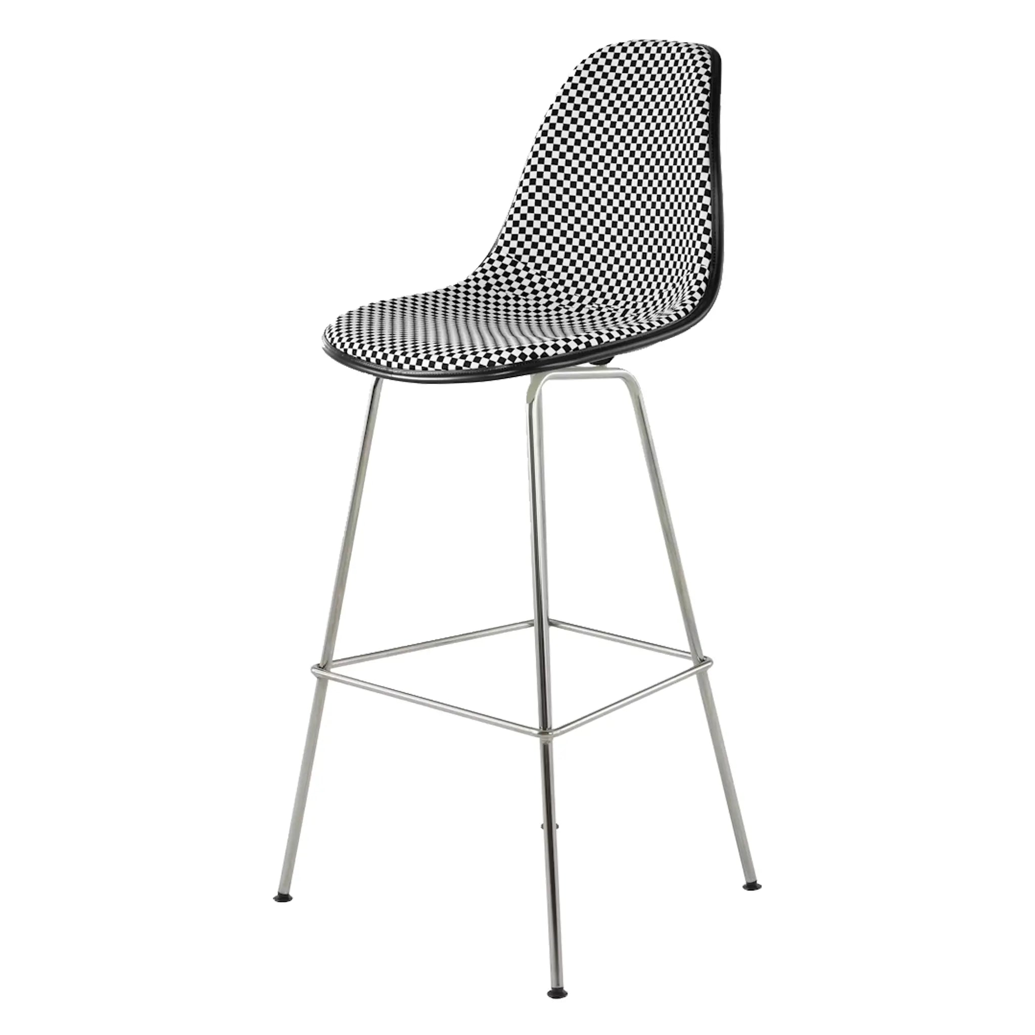 Eames® Molded Plastic Stool, Bar Height - Upholstered