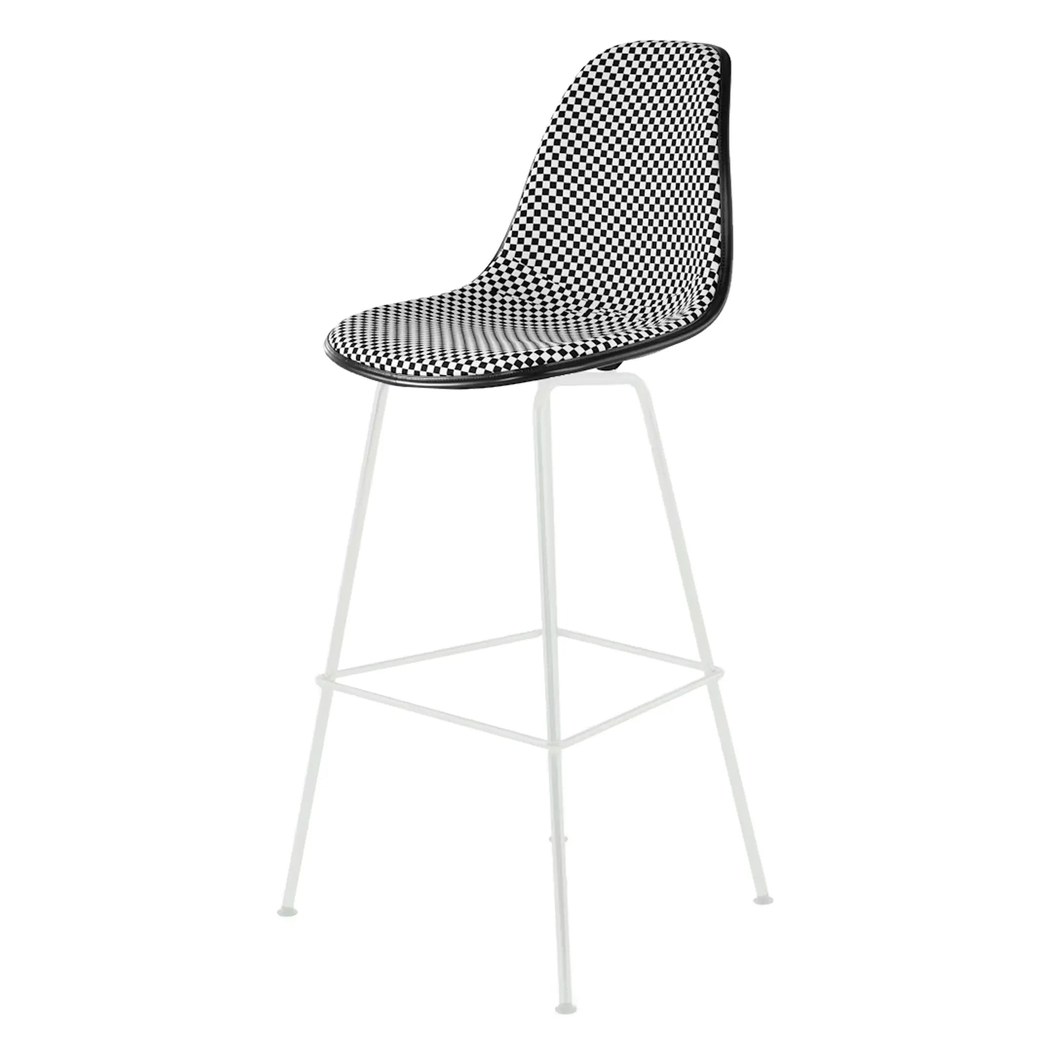 Eames® Molded Plastic Stool, Bar Height - Upholstered