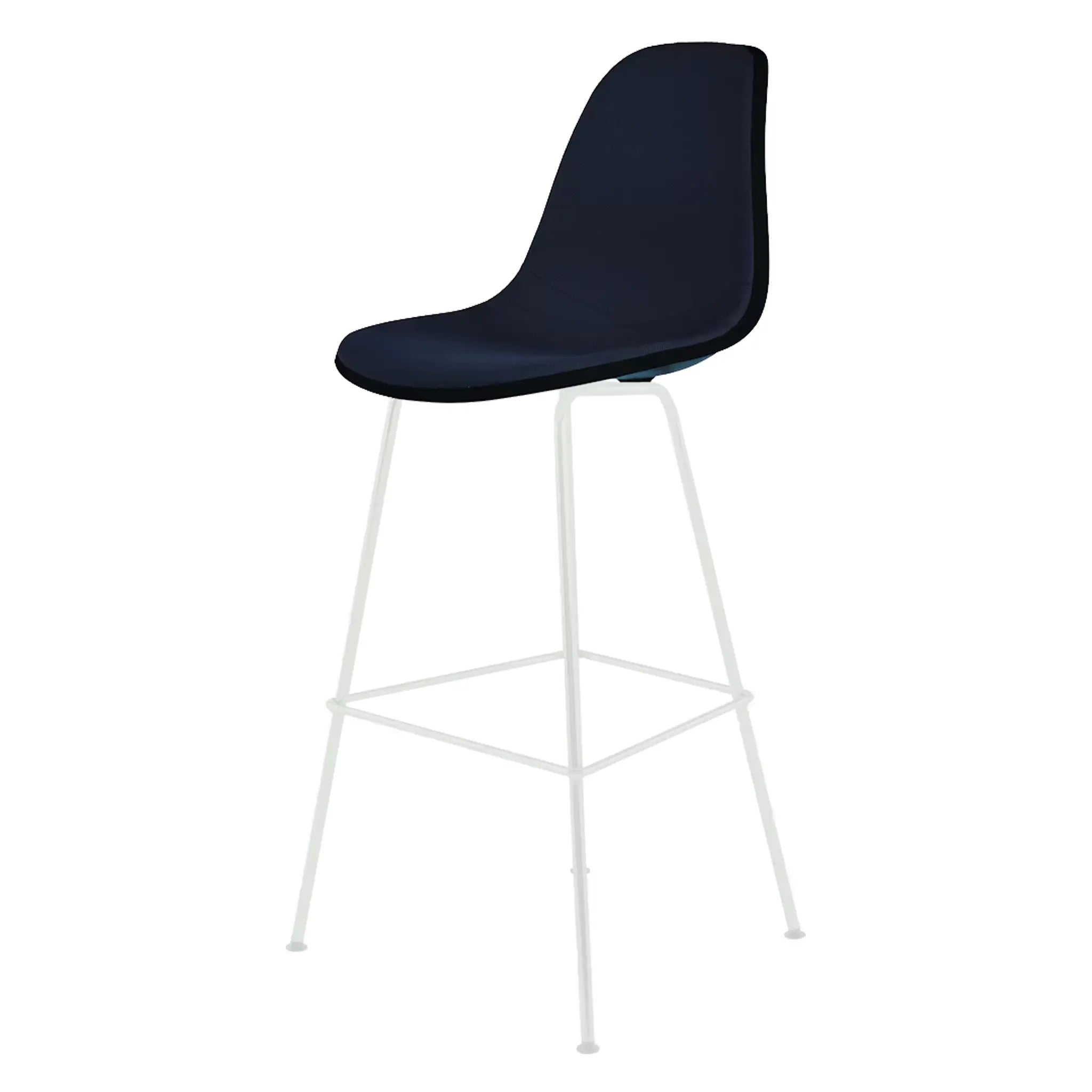 Eames® Molded Plastic Stool, Bar Height - Upholstered