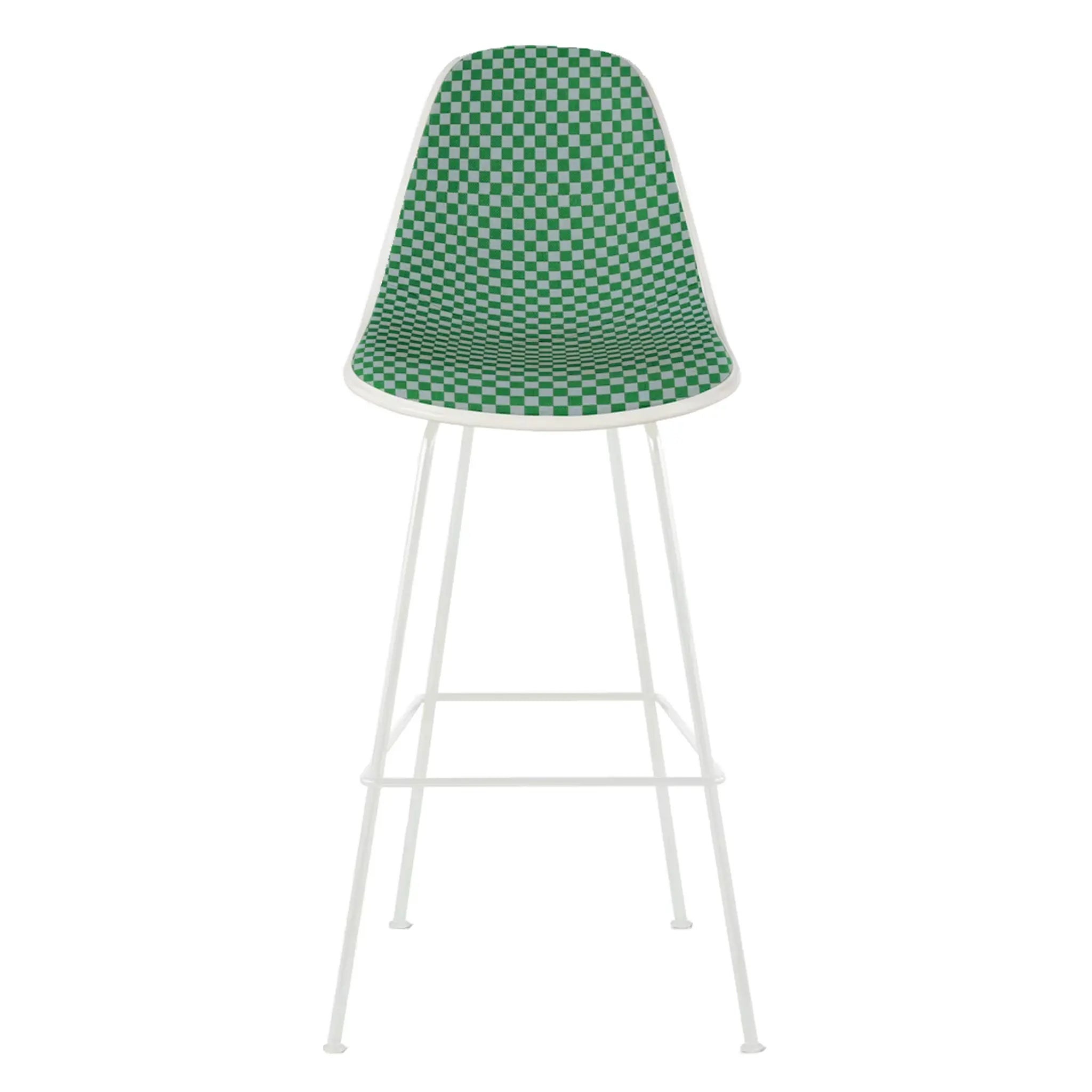 Eames® Molded Plastic Stool, Bar Height - Upholstered