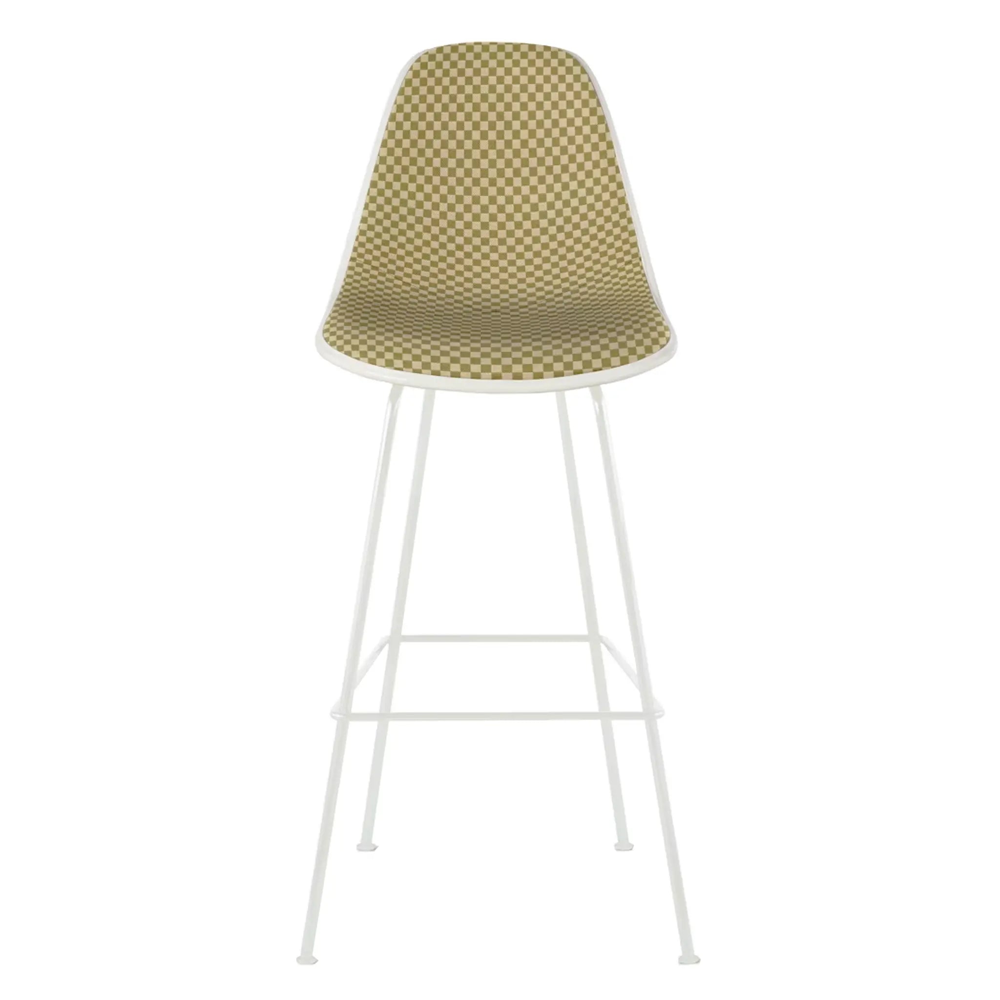Eames® Molded Plastic Stool, Bar Height - Upholstered