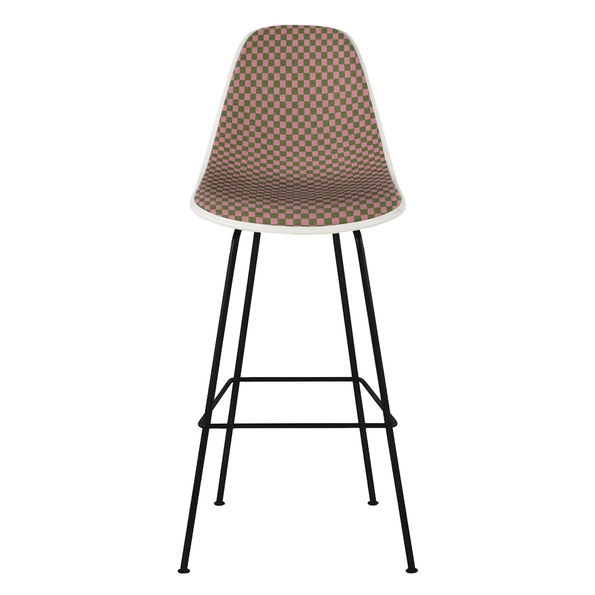 Eames® Molded Plastic Stool, Bar Height - Upholstered