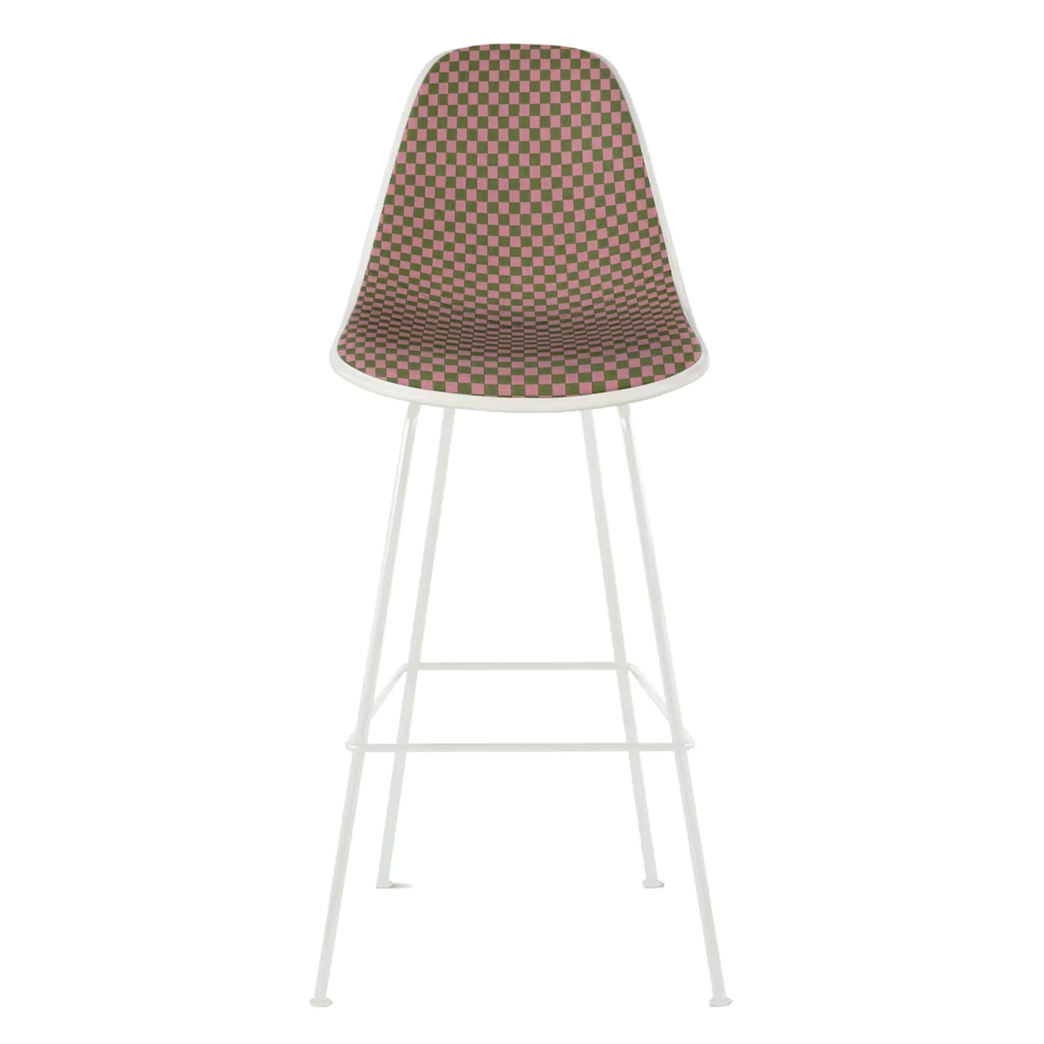 Eames® Molded Plastic Stool, Bar Height - Upholstered