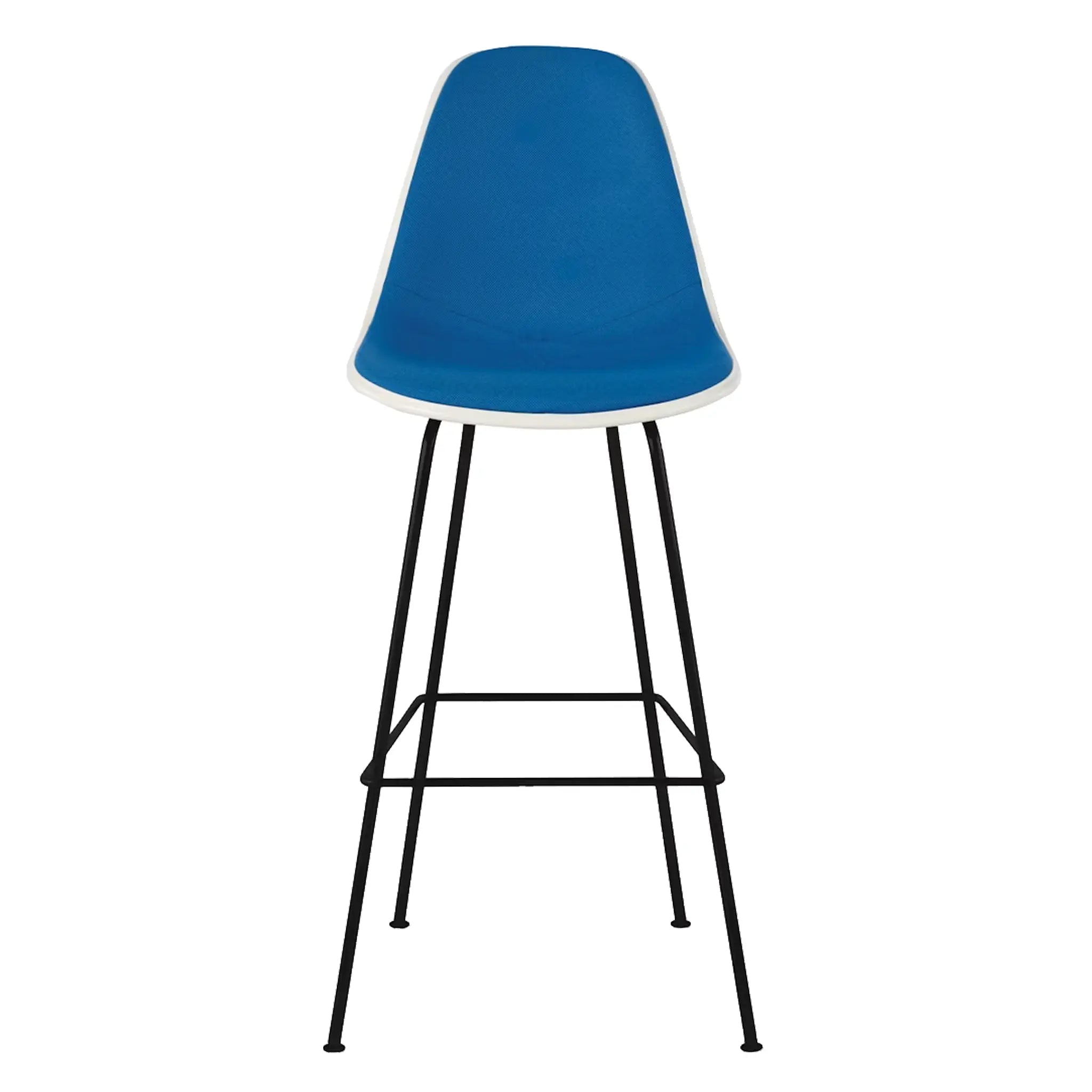 Eames® Molded Plastic Stool, Bar Height - Upholstered