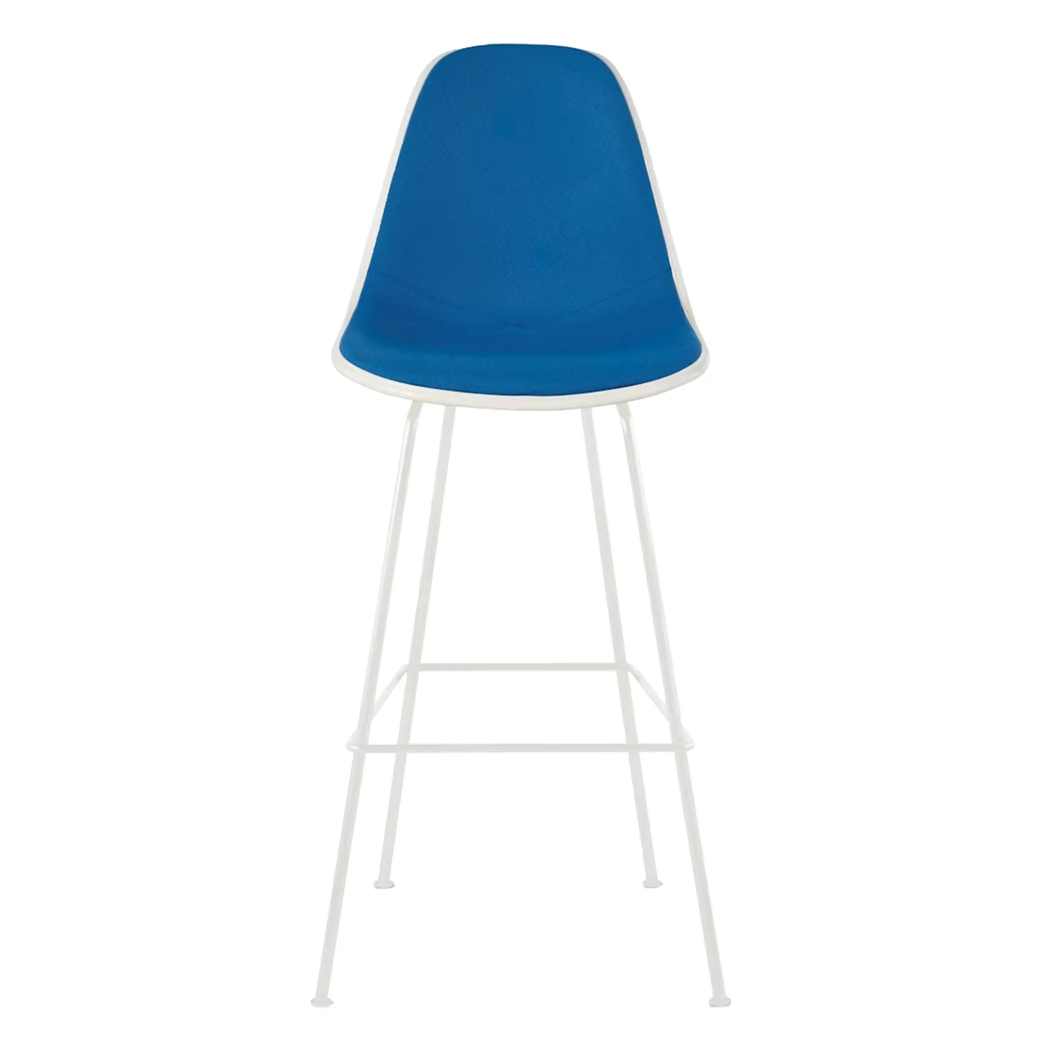 Eames® Molded Plastic Stool, Bar Height - Upholstered
