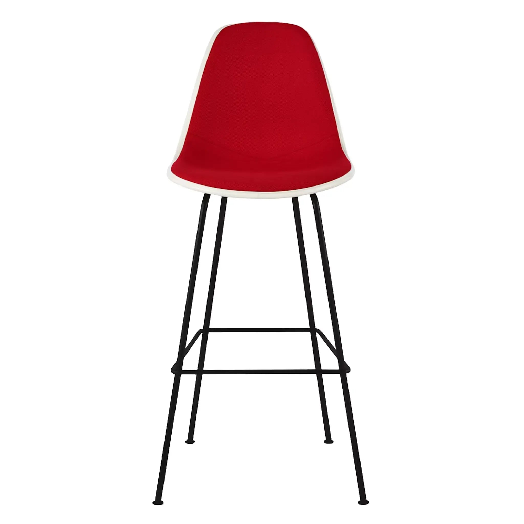 Eames® Molded Plastic Stool, Bar Height - Upholstered