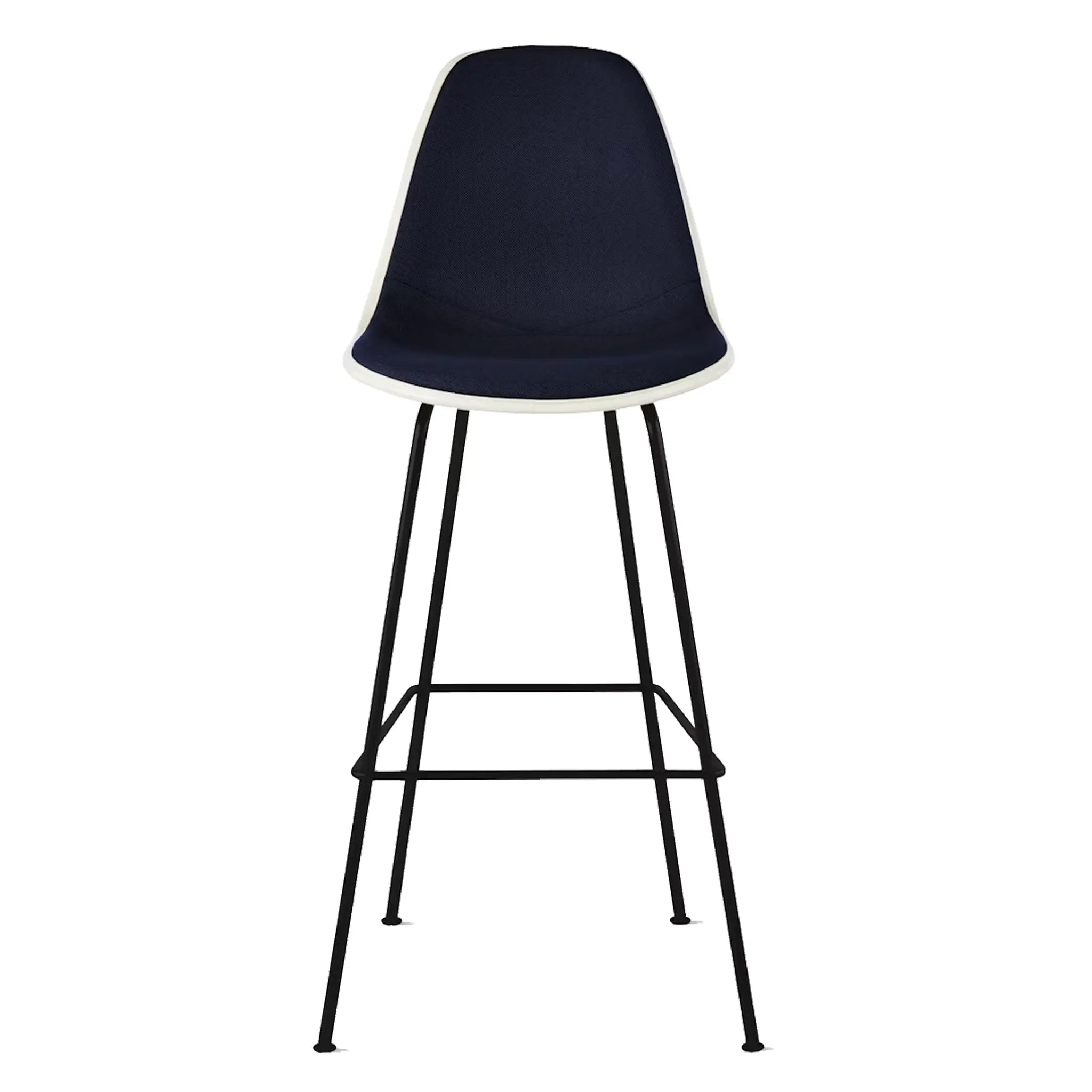Eames® Molded Plastic Stool, Bar Height - Upholstered