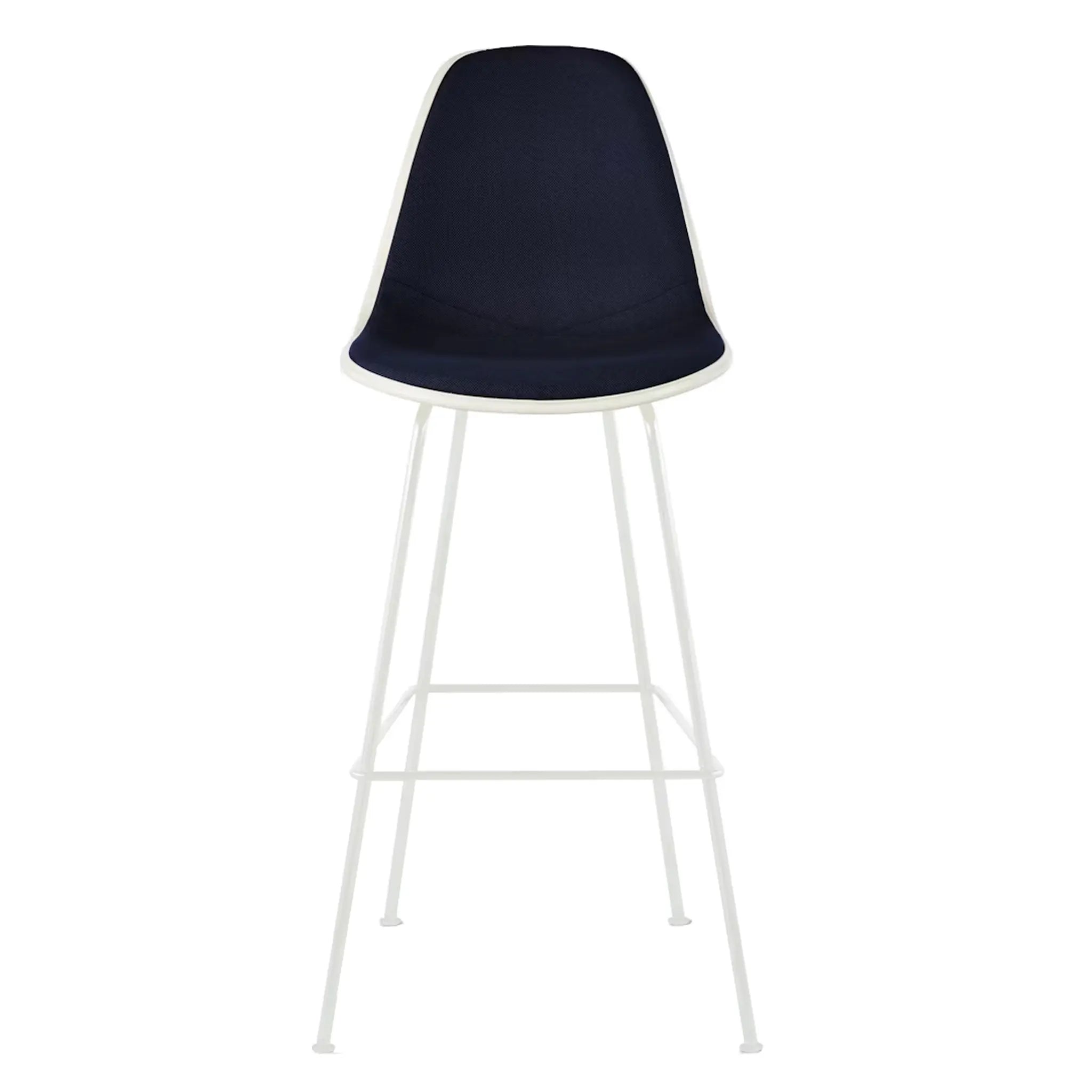 Eames® Molded Plastic Stool, Bar Height - Upholstered