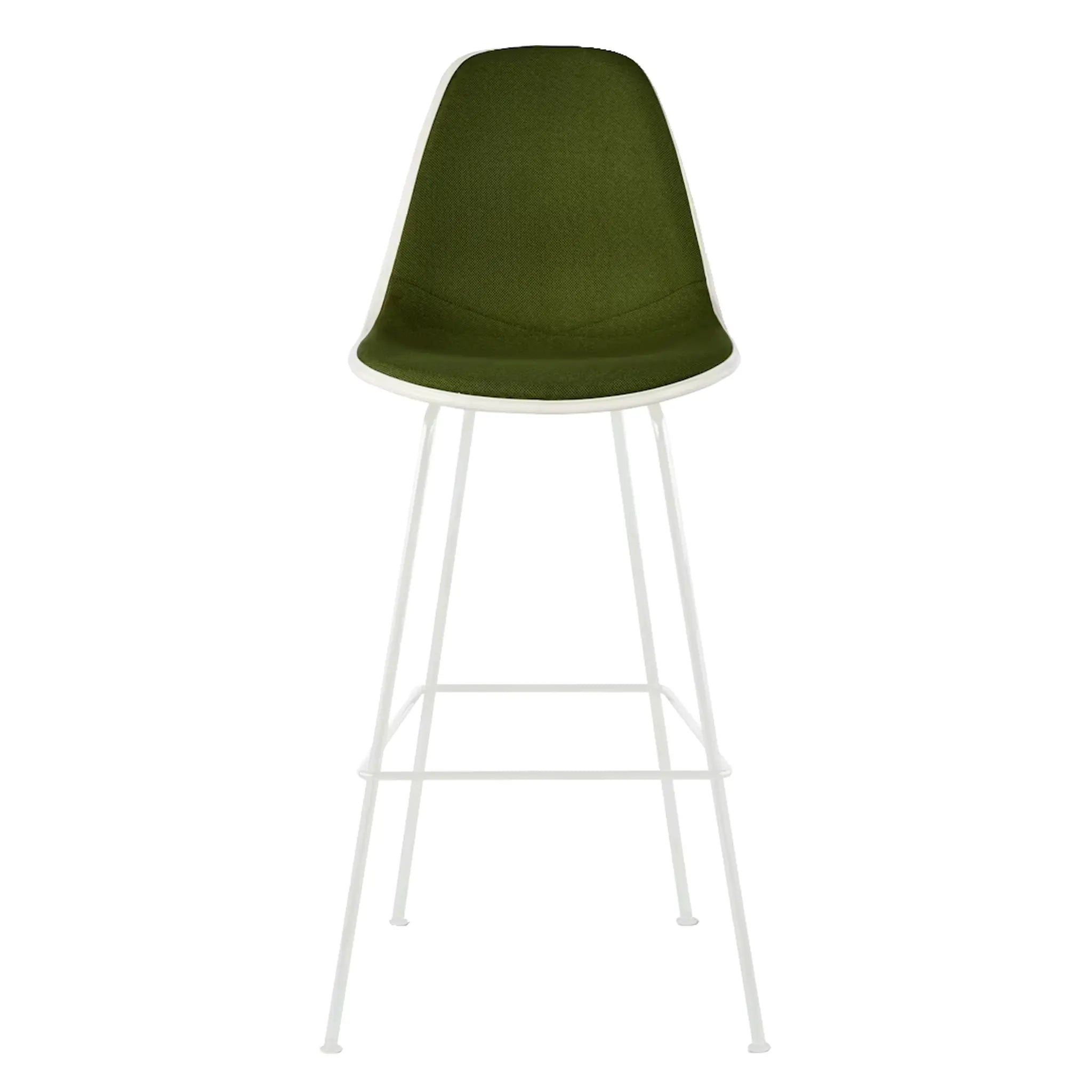 Eames® Molded Plastic Stool, Bar Height - Upholstered