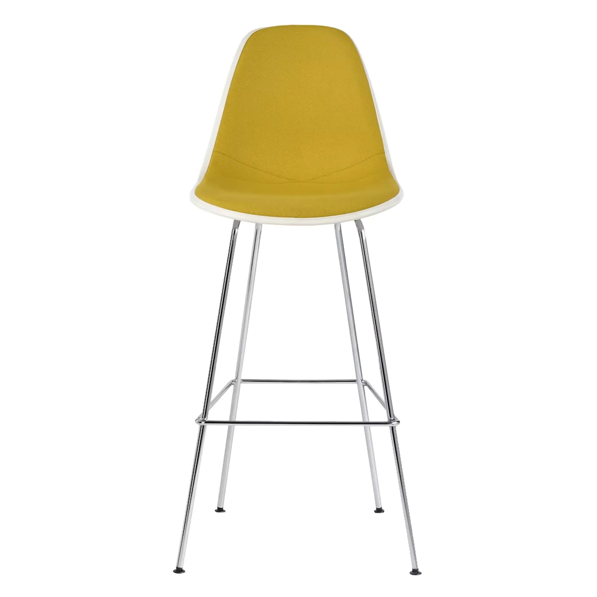Eames® Molded Plastic Stool, Bar Height - Upholstered
