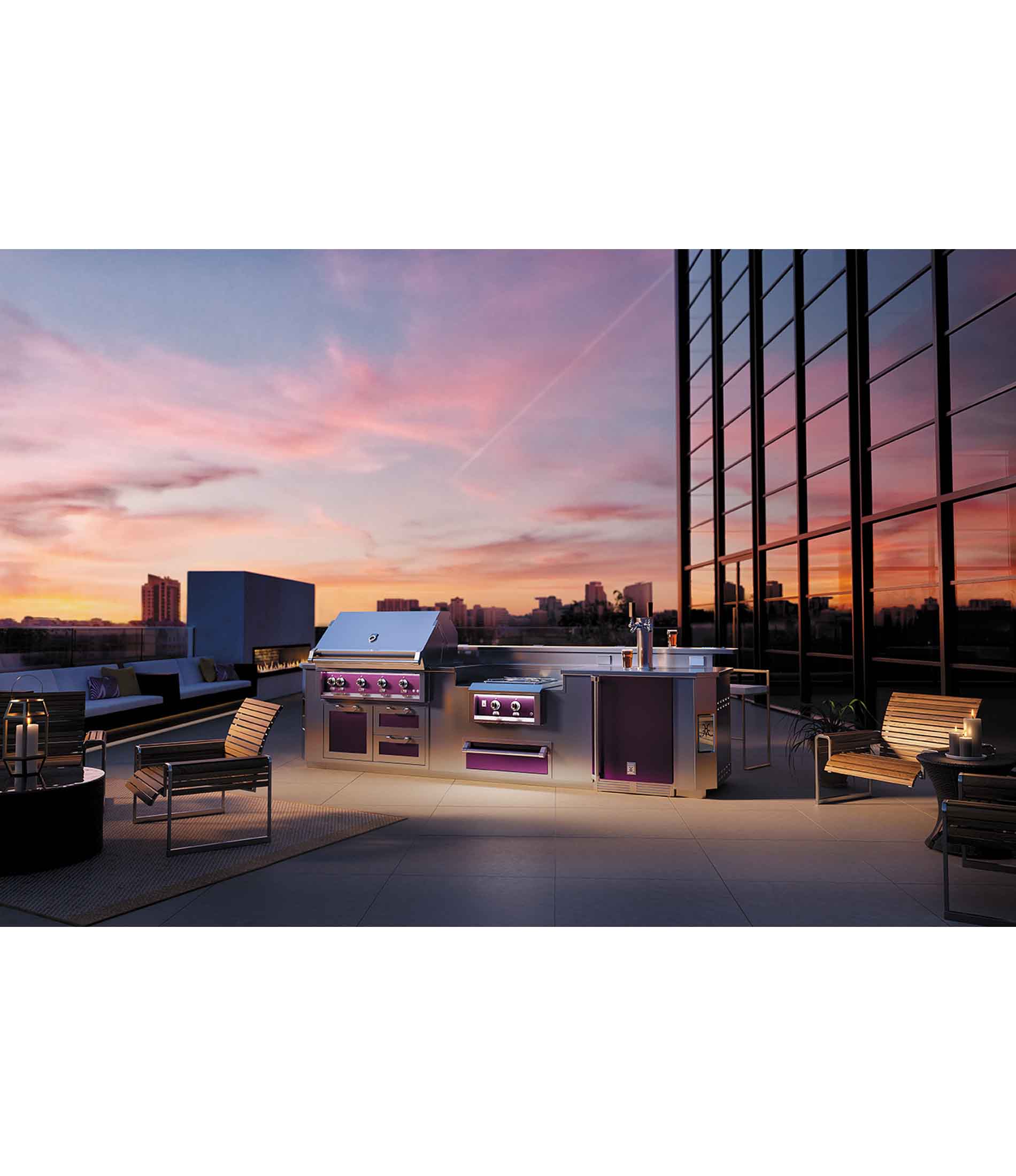 42" Built-In Grill Mixed Burner Model