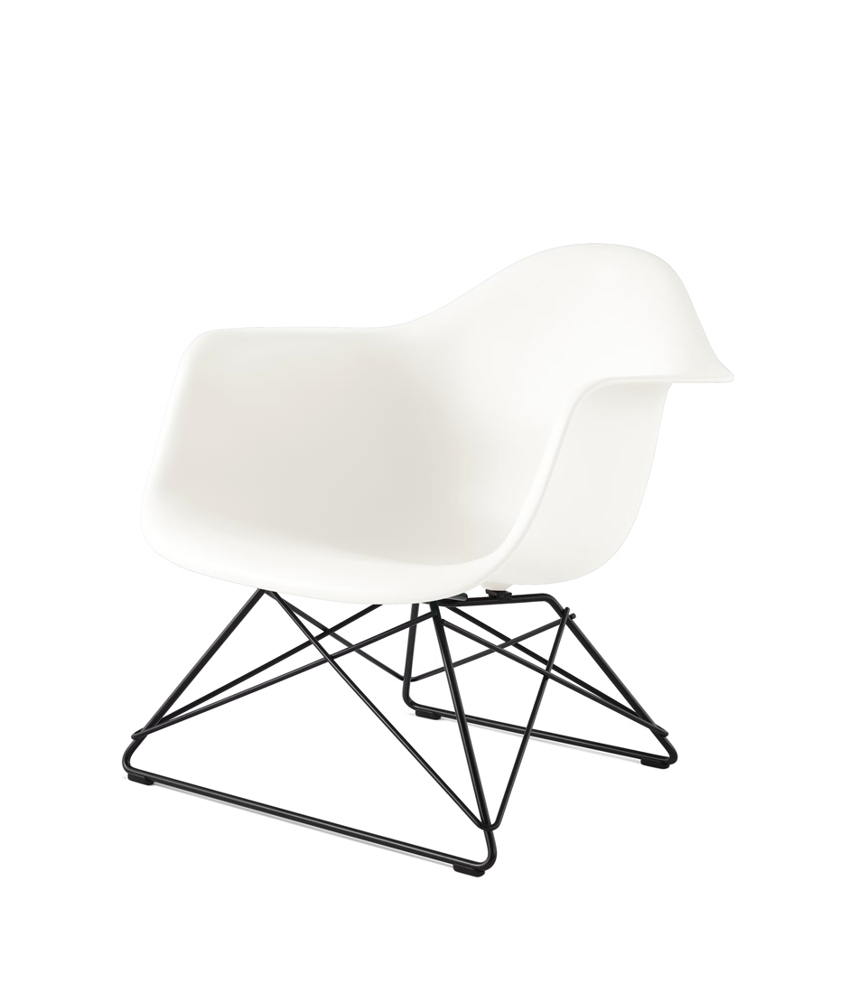Eames® 模压塑料扶手椅,低钢丝底座