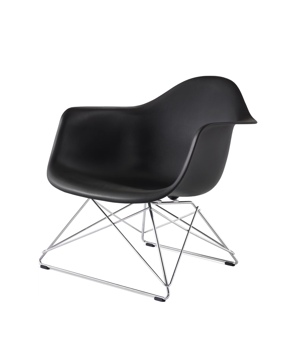 Eames® 模压塑料扶手椅,低钢丝底座