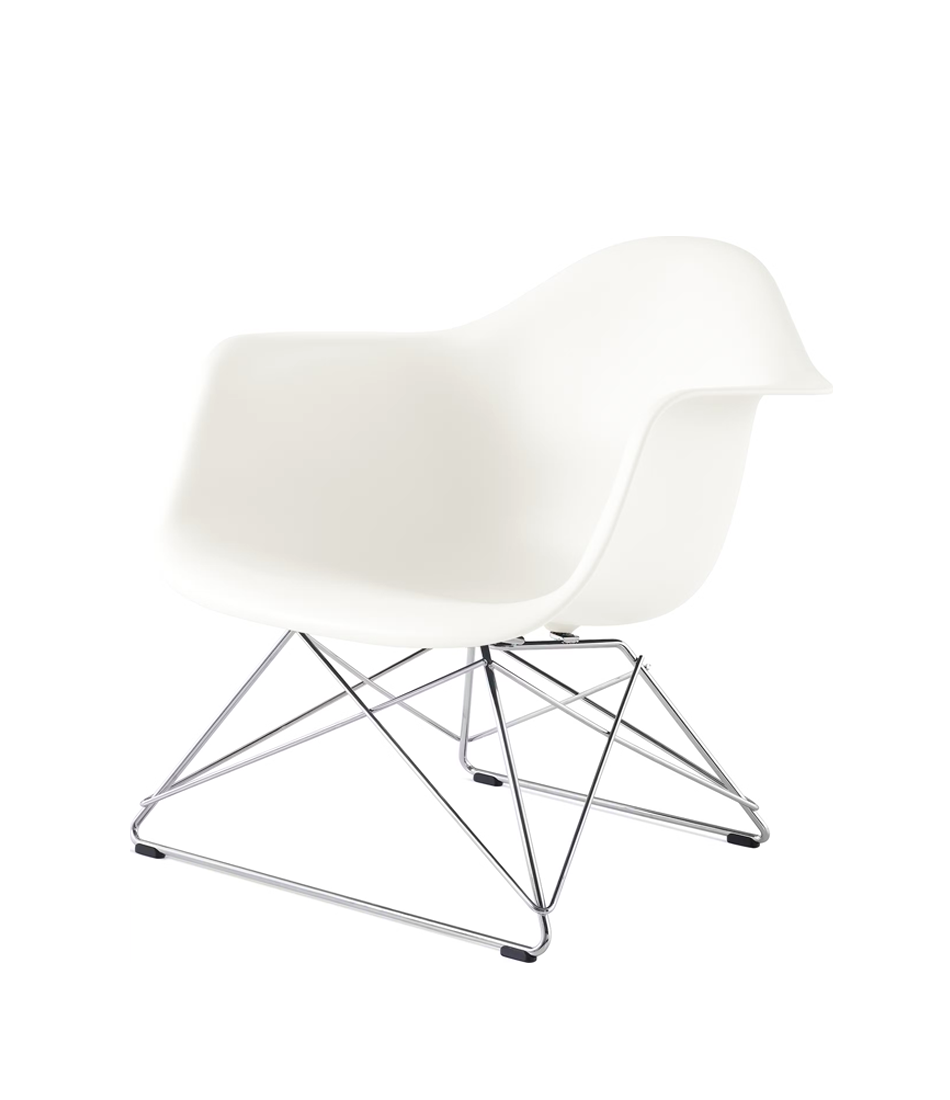 Eames® 模压塑料扶手椅,低钢丝底座