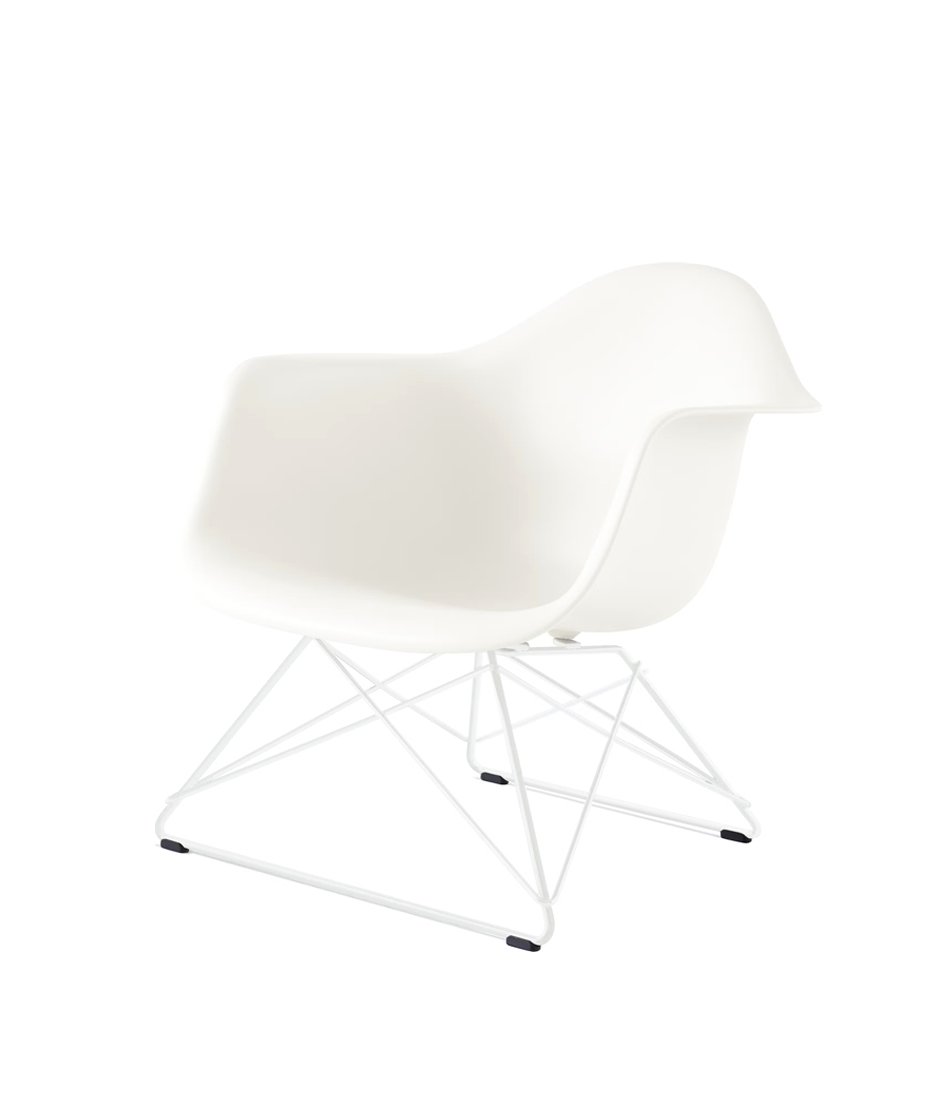 Eames® 模压塑料扶手椅,低钢丝底座