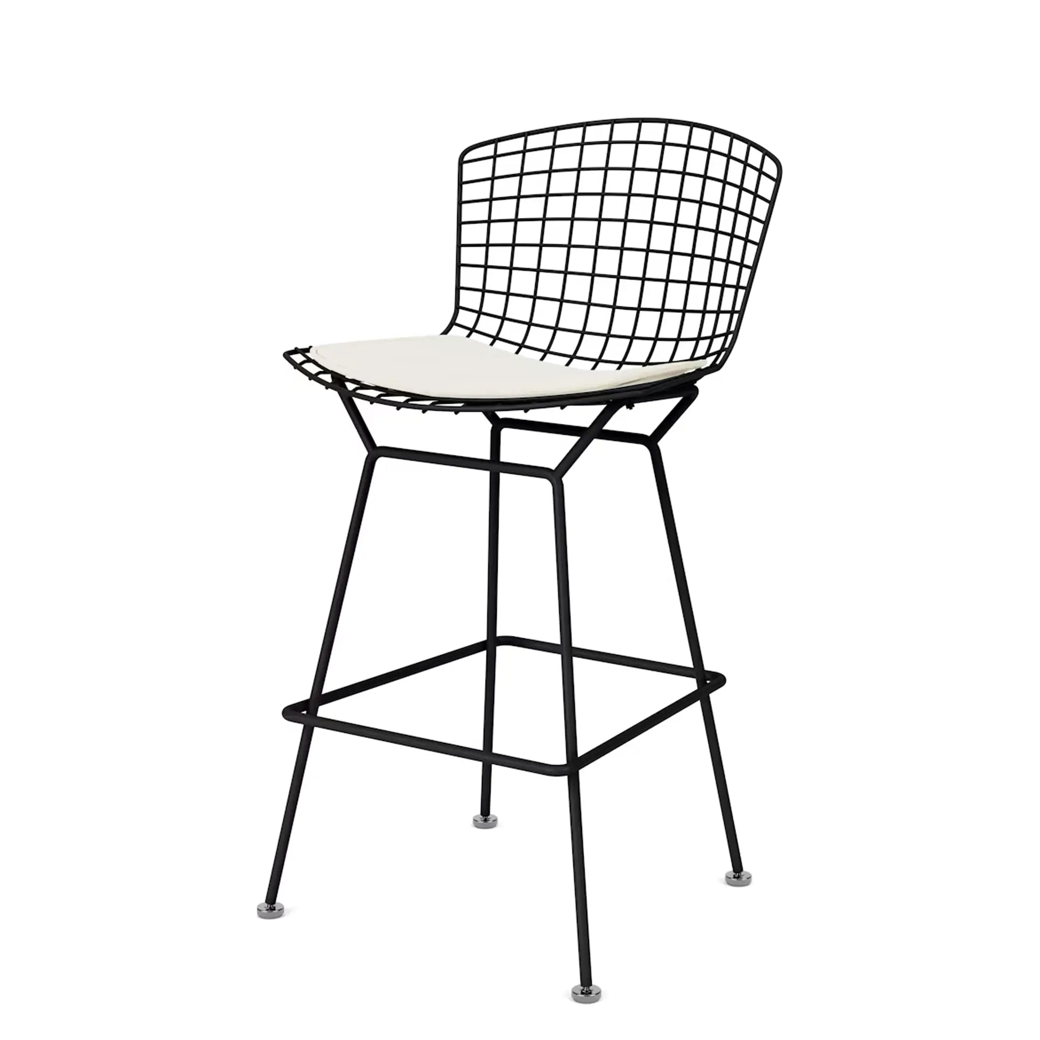 Bertoia 凳子,柜台高度 - 织物座垫