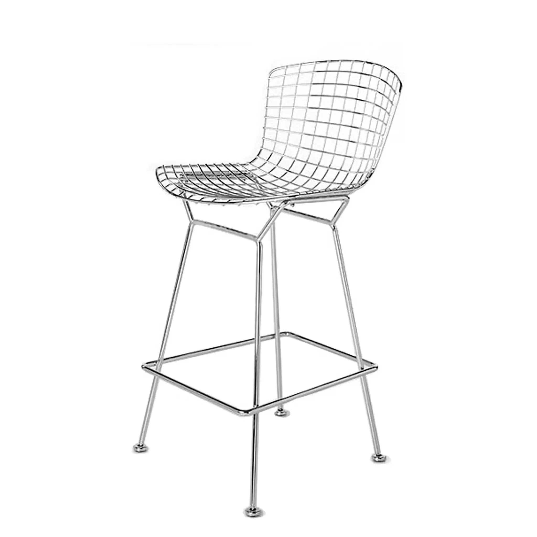 Bertoia 凳子,柜台高度 - 织物座垫