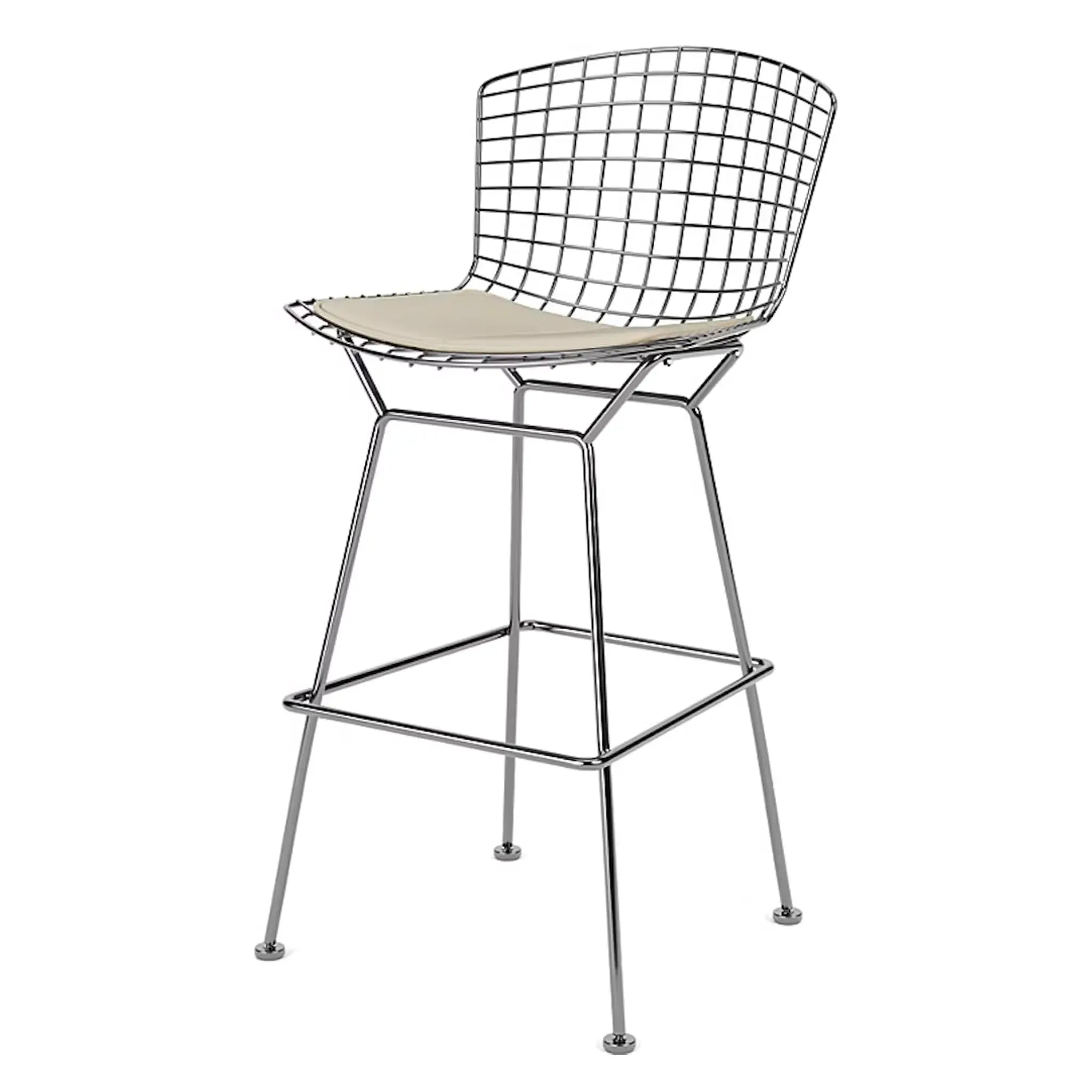 Bertoia 凳子,吧台高度 - 布艺座垫