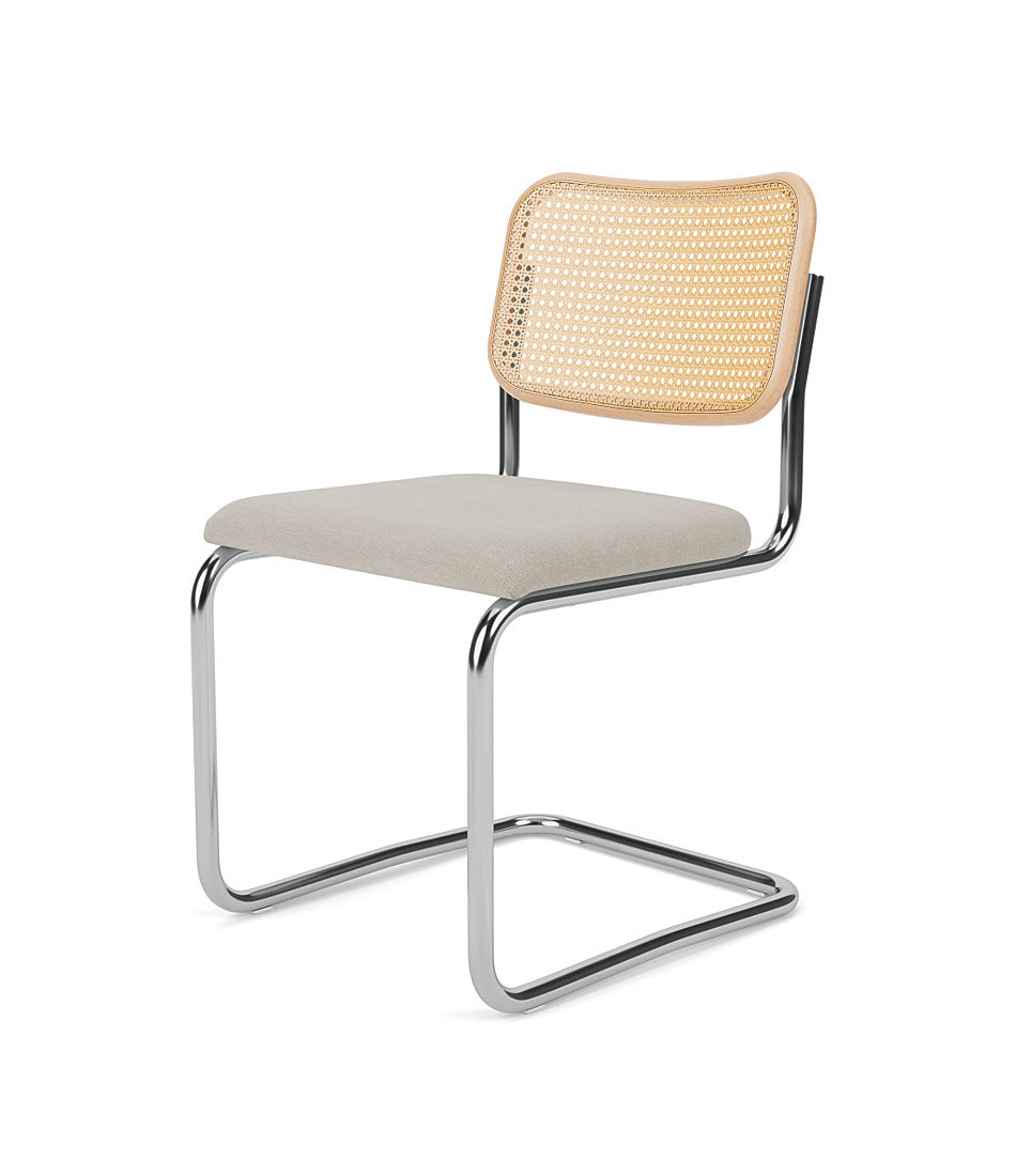 Cesca Chair - Armless with Upholstered Seat & Cane Back