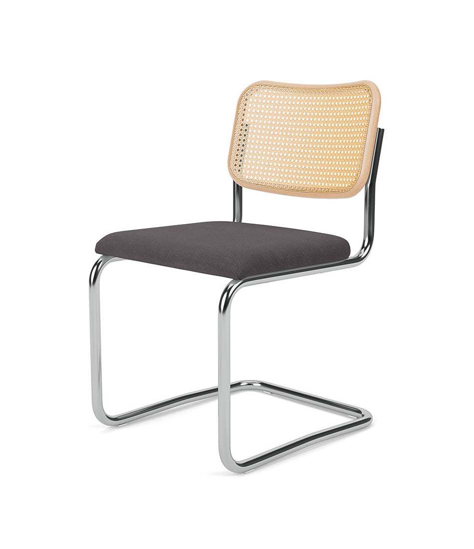 Cesca Chair - Armless with Upholstered Seat & Cane Back