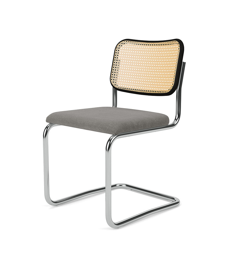 Cesca 椅子 - 无扶手,带软垫座椅和手杖靠背