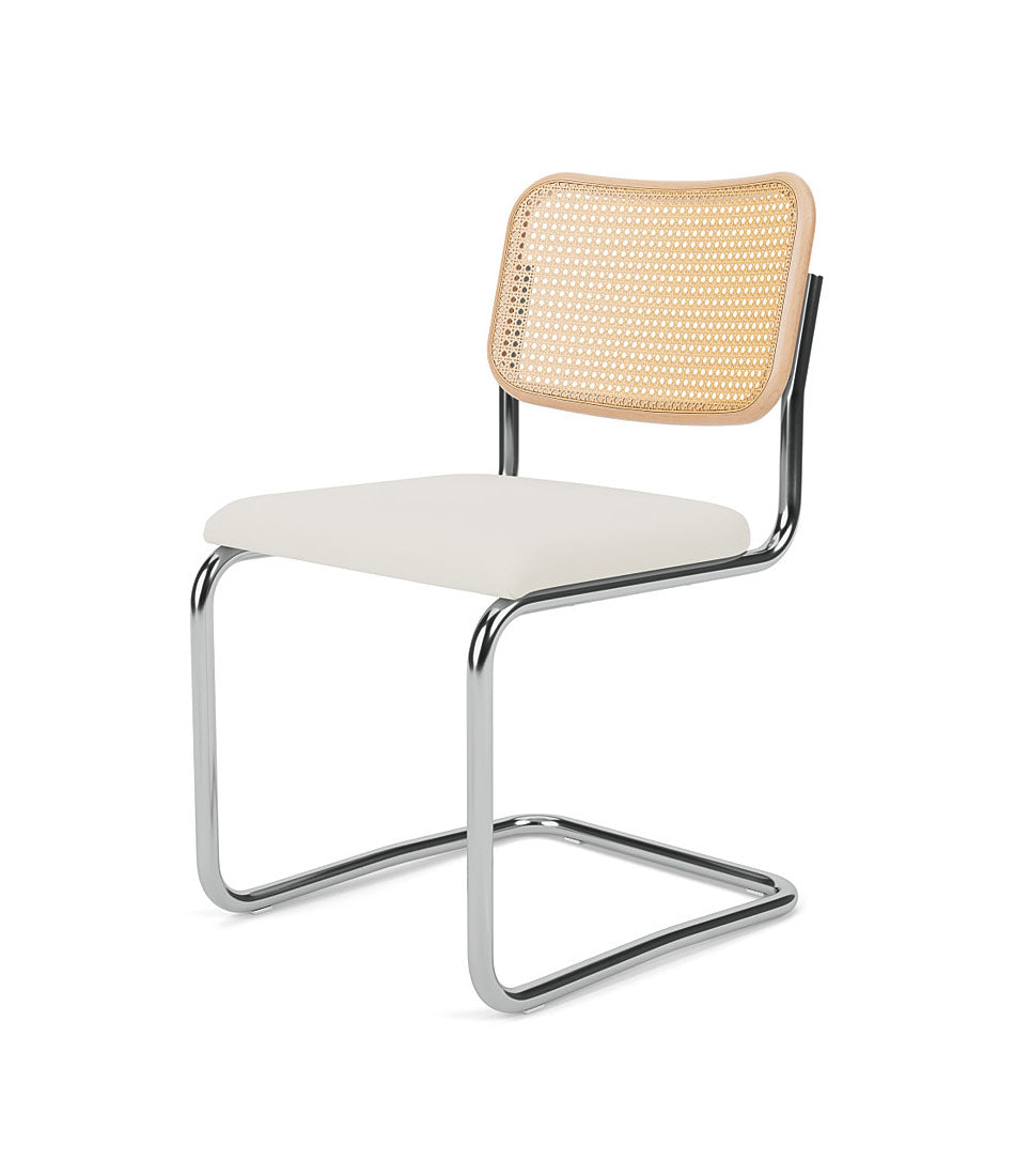 Cesca Chair - Armless with Upholstered Seat & Cane Back