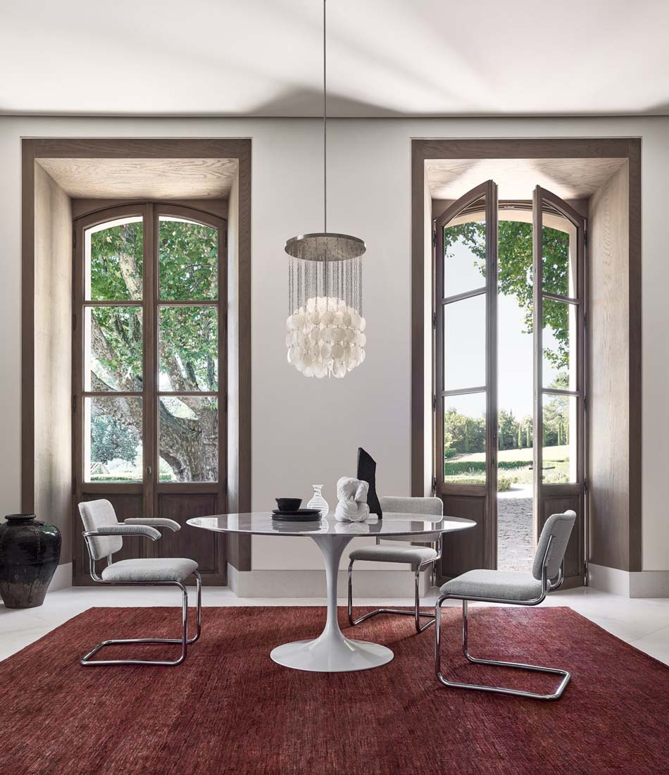 Cesca 椅子 - 无扶手,带软垫座椅和靠背