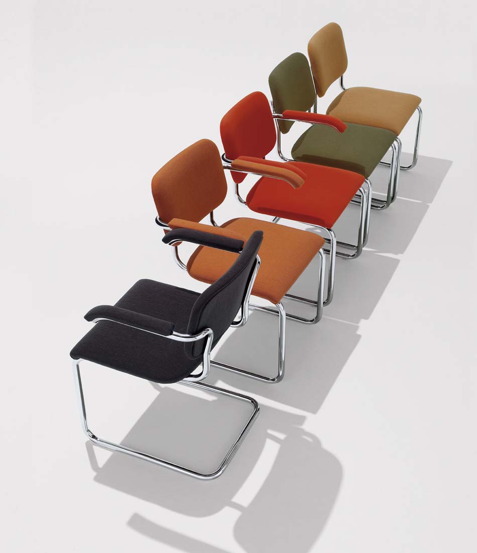 Cesca Chair - Armless with Upholstered Seat & Back