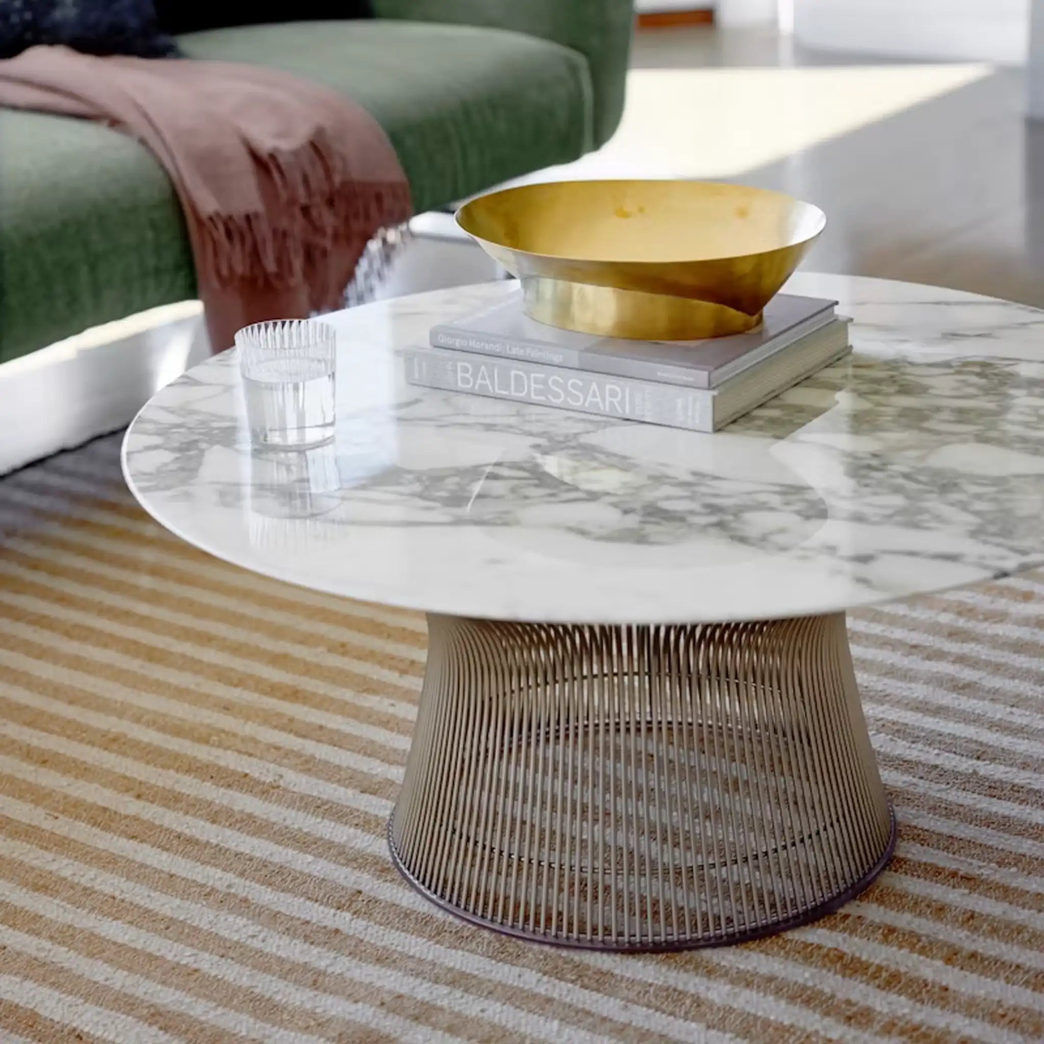 Platner 抛光镍咖啡桌 36" - 42"