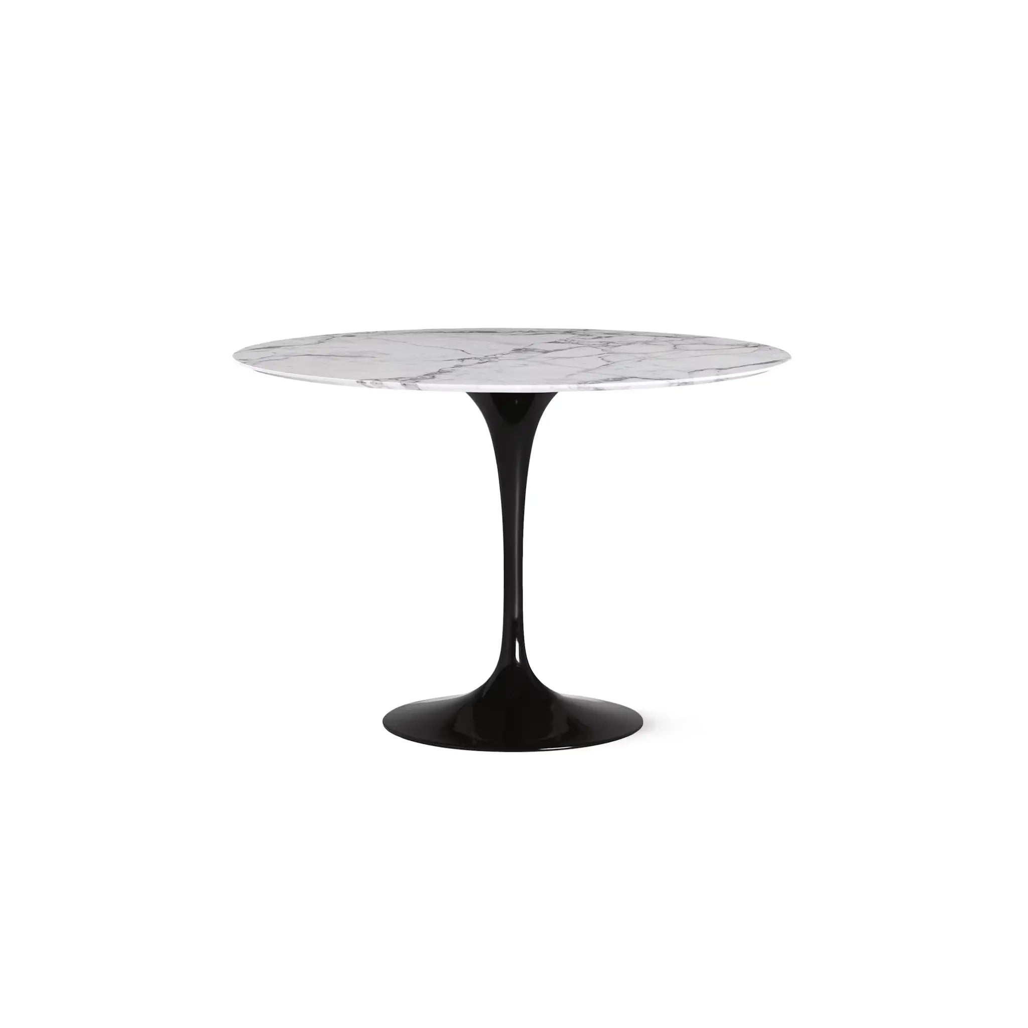 Saarinen 圆形餐桌 - 卡拉拉大理石/白色底座 35" - 60"