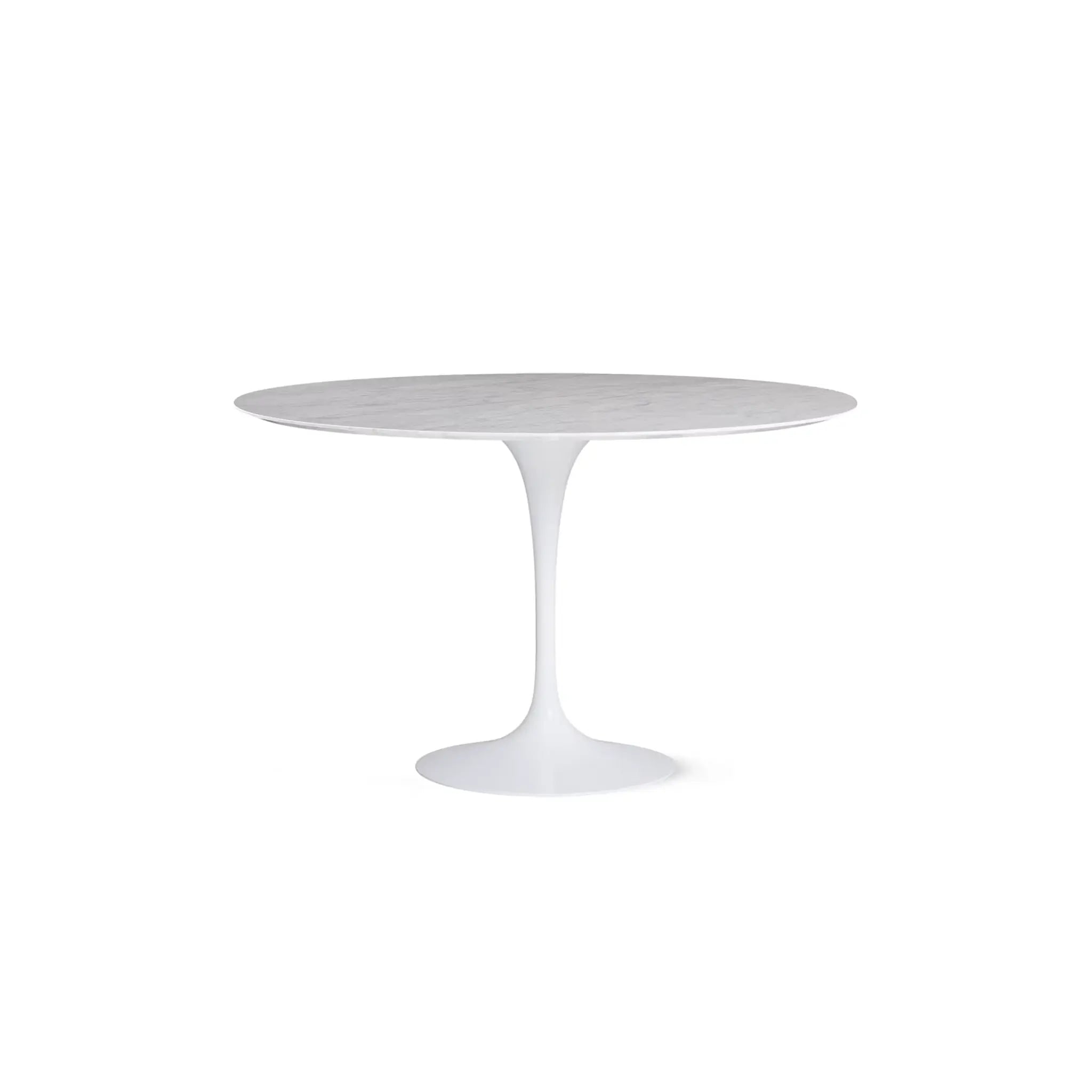 Saarinen 圆形餐桌 - 卡拉拉大理石/白色底座 35" - 60"