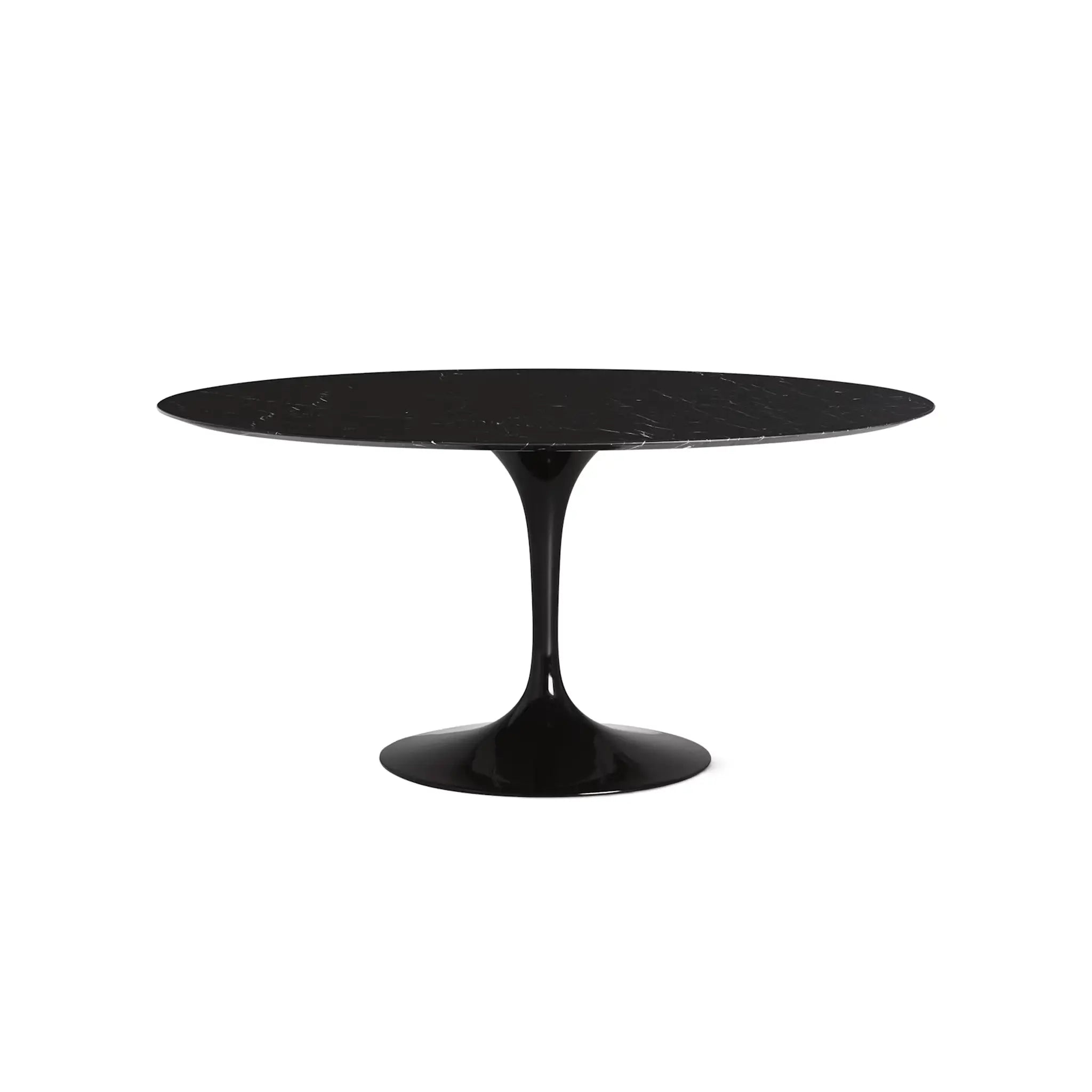 Saarinen 圆形餐桌 - 卡拉拉大理石/白色底座 35" - 60"