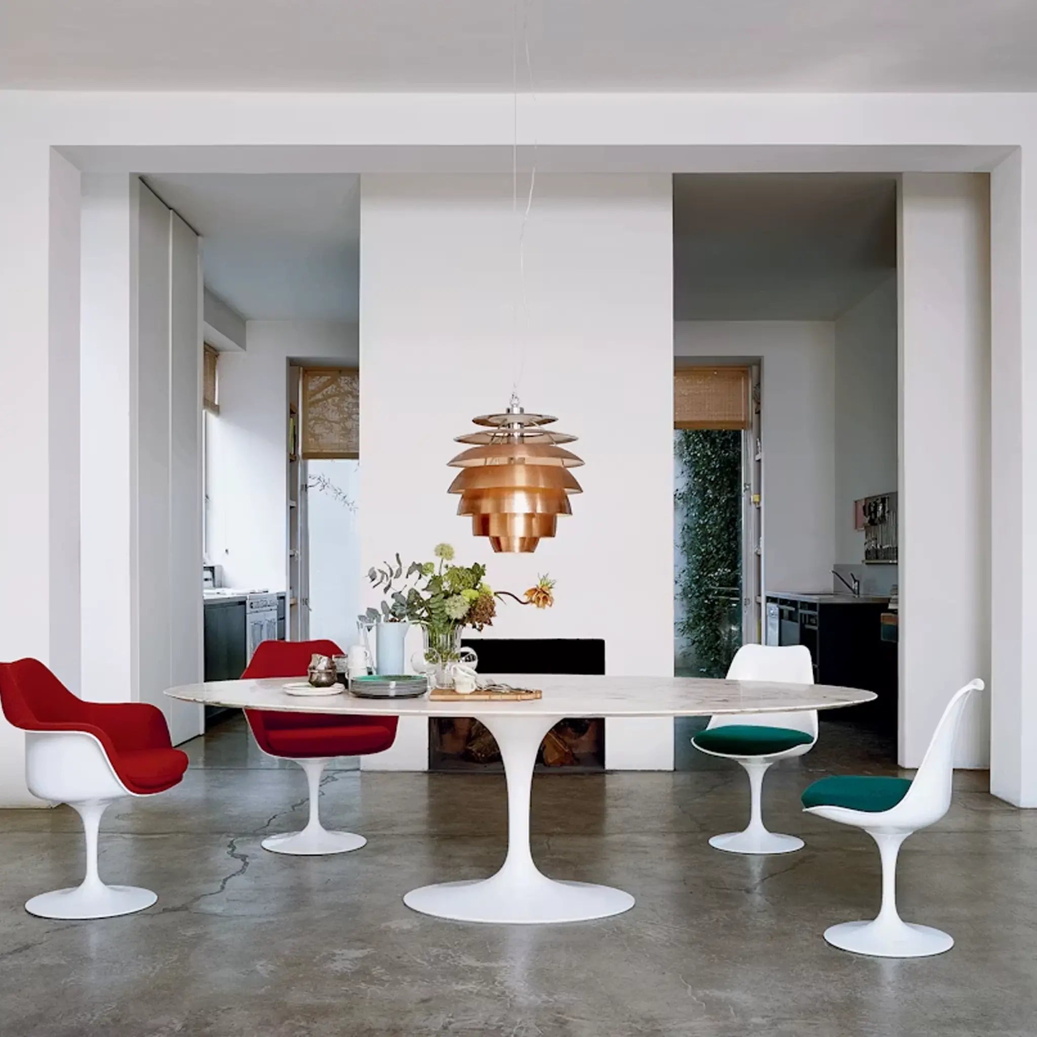 Saarinen Tulip Armless Chair - Upholstered