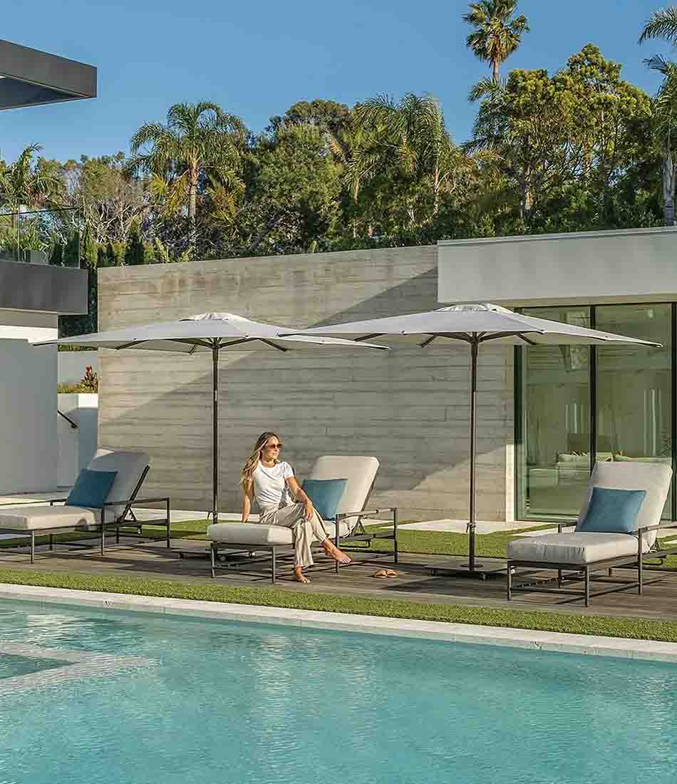 天秤座中心柱伞 - 8英尺方形